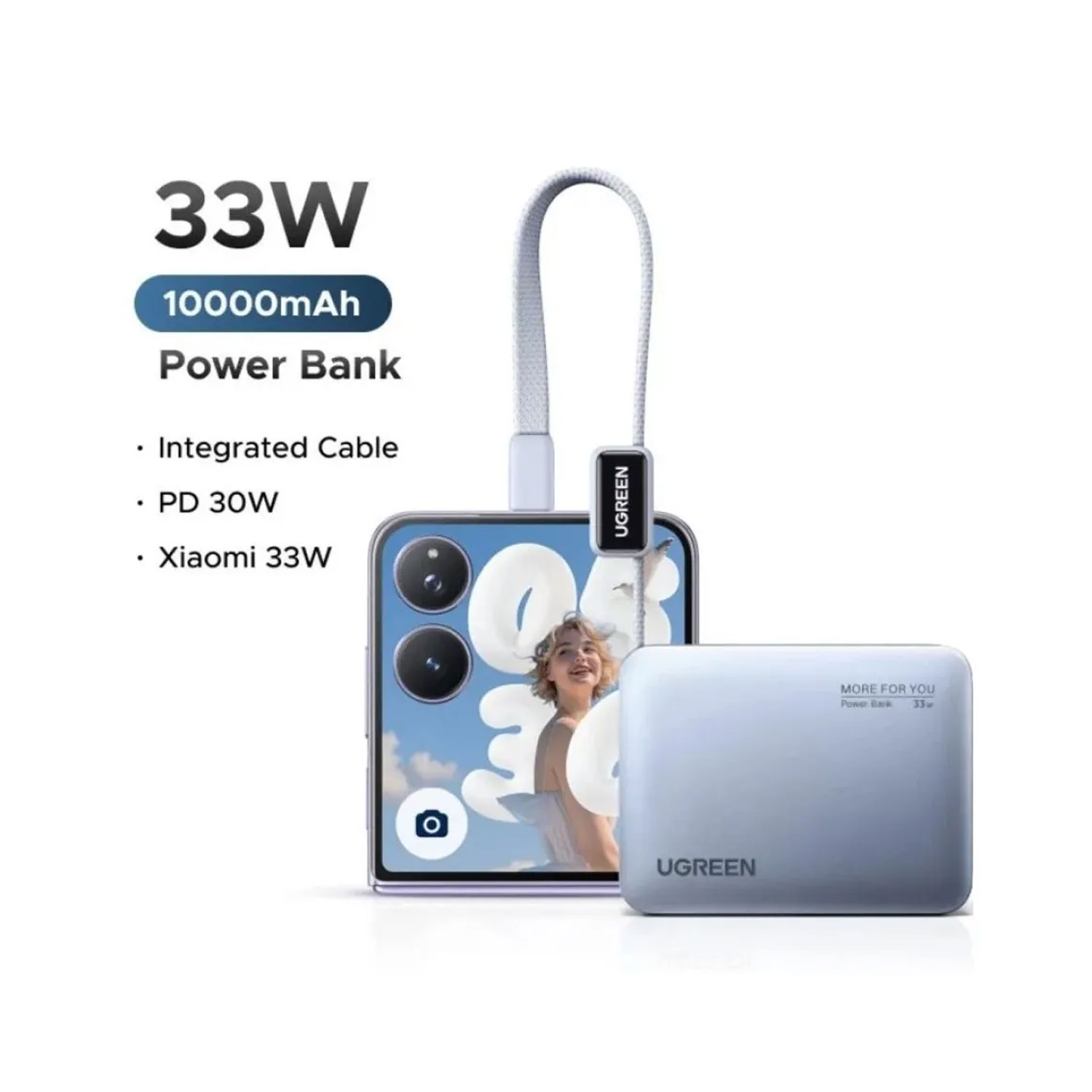 POWER BANK UGREEN 33W CARGA RÁPIDA PORTÁTIL 10000 MAH PB584-75173B - 4