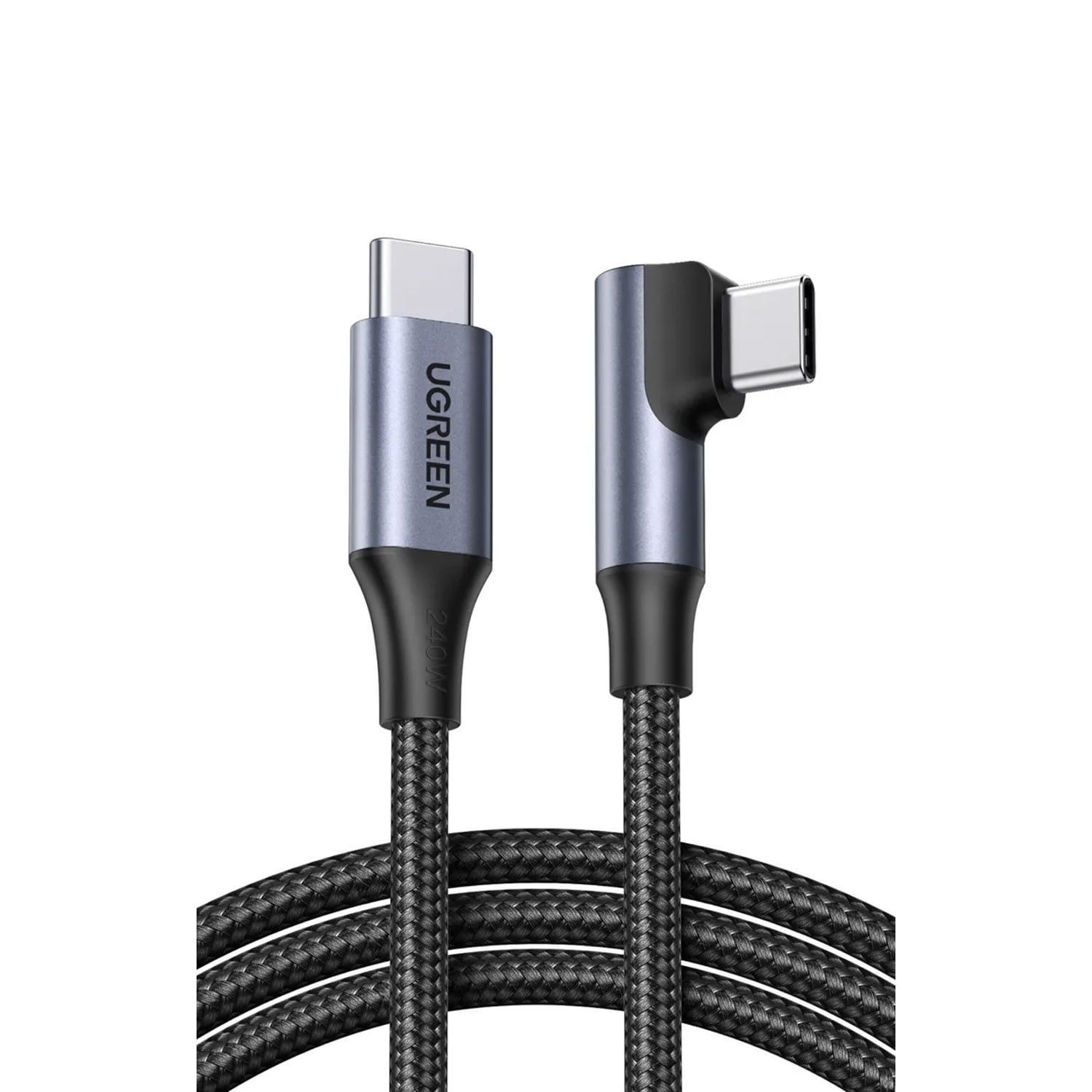 CABLE USB-C A USB-C UGREEN TIPO L 240W 2M NEGRO L536-85345 - 1