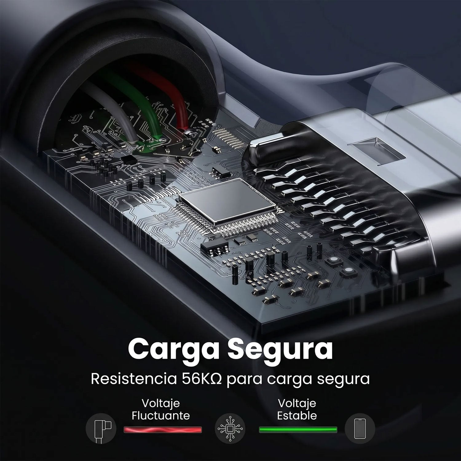 CABLE USB-C A USB-C UGREEN TIPO L 240W 2M NEGRO L536-85345 - 4