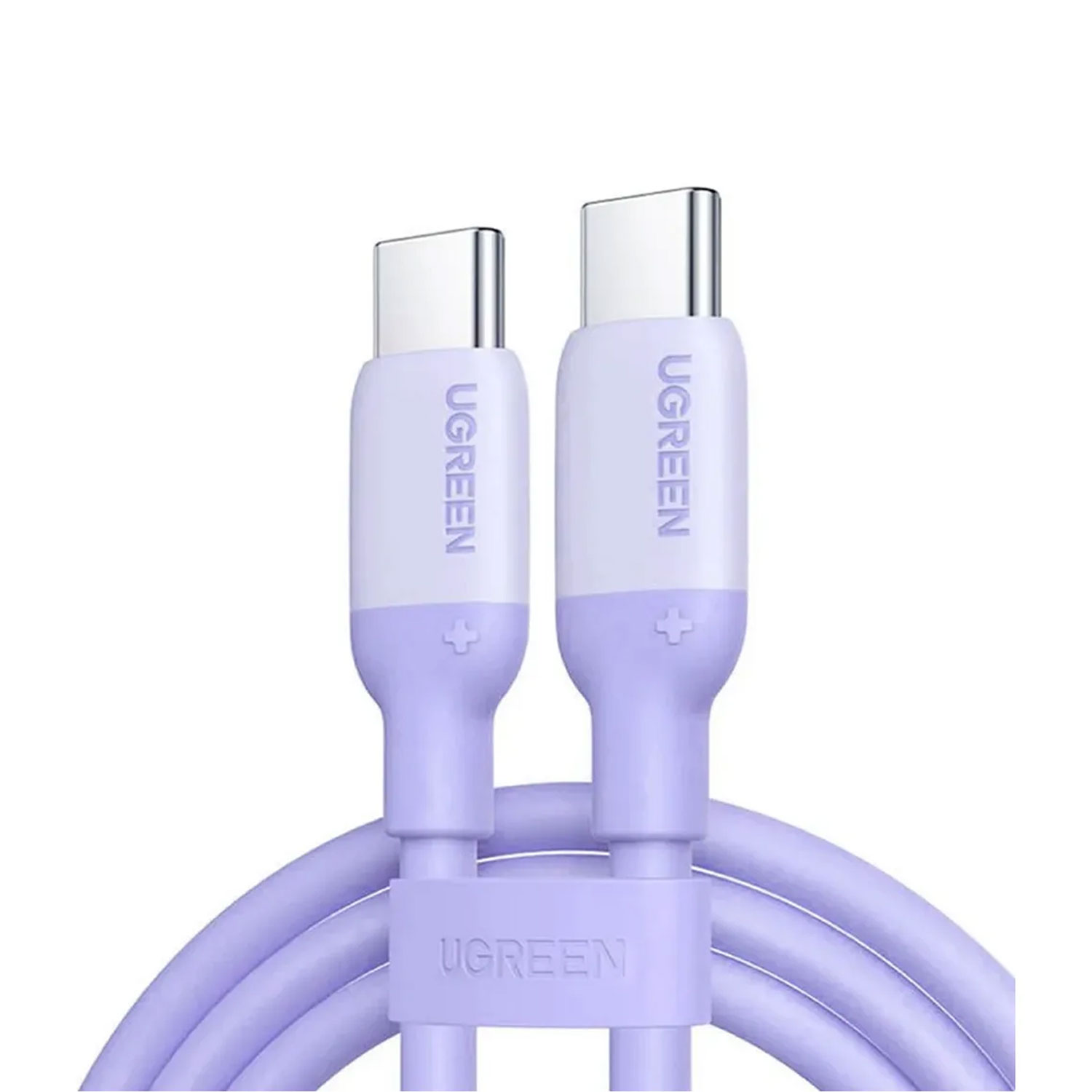 CABLE USB-C A USB-C UGREEN SILICONA MORADO 1M CARGA RÁPIDA US563-45180 - 1