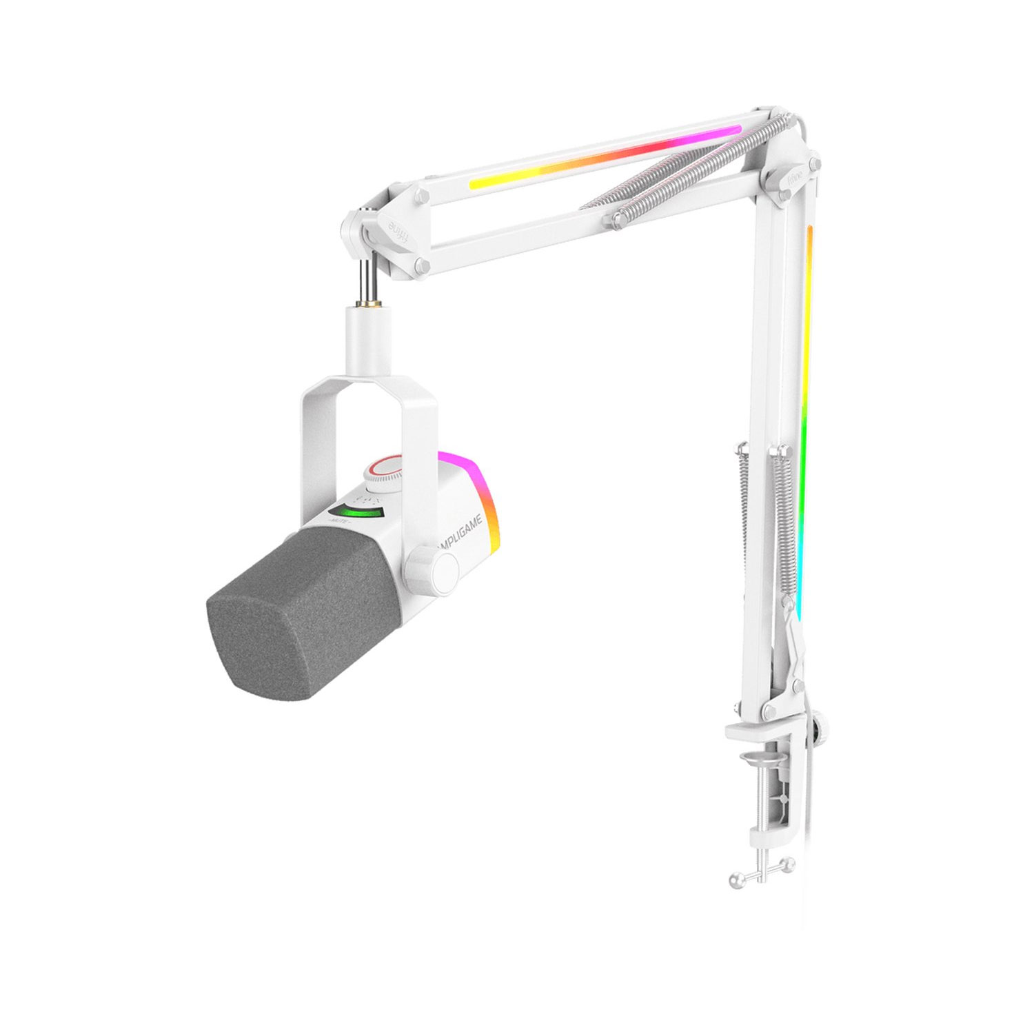 MICRÓFONO FIFINE AM8PROT BLANCO CON BRAZO AJUSTABLE - 1