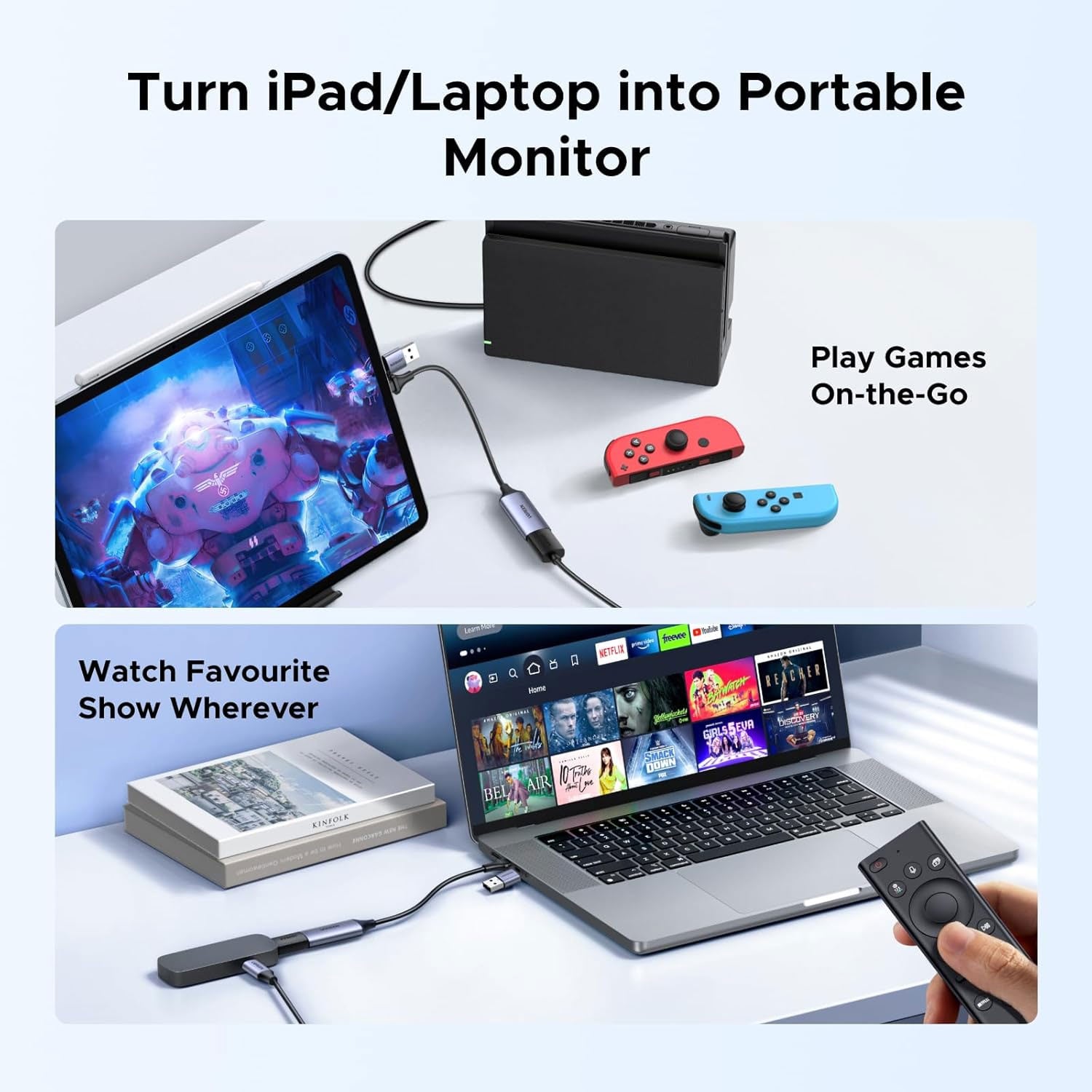 CAPTURADORA DE VIDEO UGREEN USB Y USB-C 1080P PARA STREAMING CM489-40189 - 2