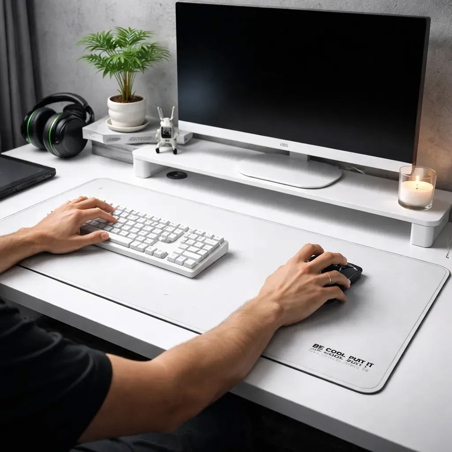 MOUSE PAD GRAVASTAR XL COLOR BLANCO - 6