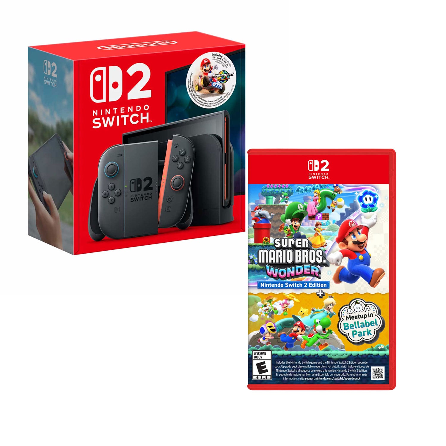 CONSOLA NINTENDO SWITCH 2 BUNDLE MARIO KART WORLD + SUPER MARIO BROS WONDER + MEETUP IN BELLABEL PARK - 1