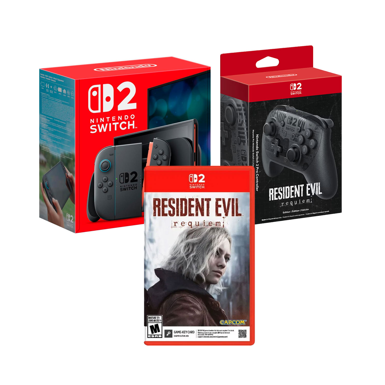 CONSOLA NINTENDO SWITCH 2 + PRO CONTROLLER + RESIDENT EVIL REQUIEM - 1