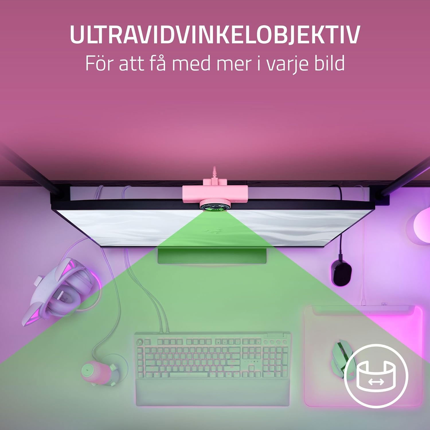 CÁMARA WEB RAZER KIYO V2 STREAMING 4K 30FPS 1080P 60FPS USB-C QUARTZ - 4