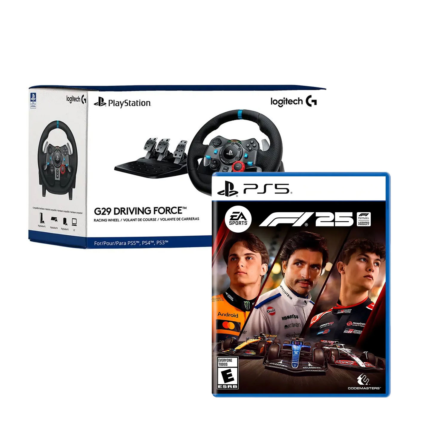 VOLANTE LOGITECH G29 CON PEDALES + F1 2025 PLAYSTATION 5 - 1