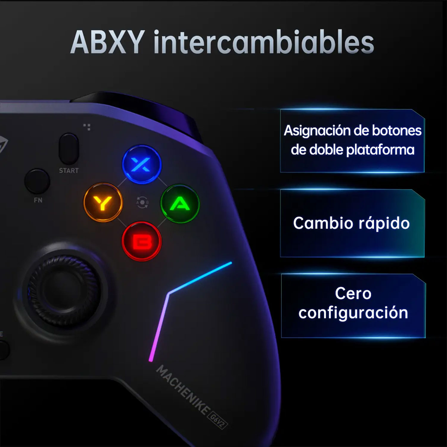 GAMEPAD MACHENIKE G6 V2 GRIS - 6
