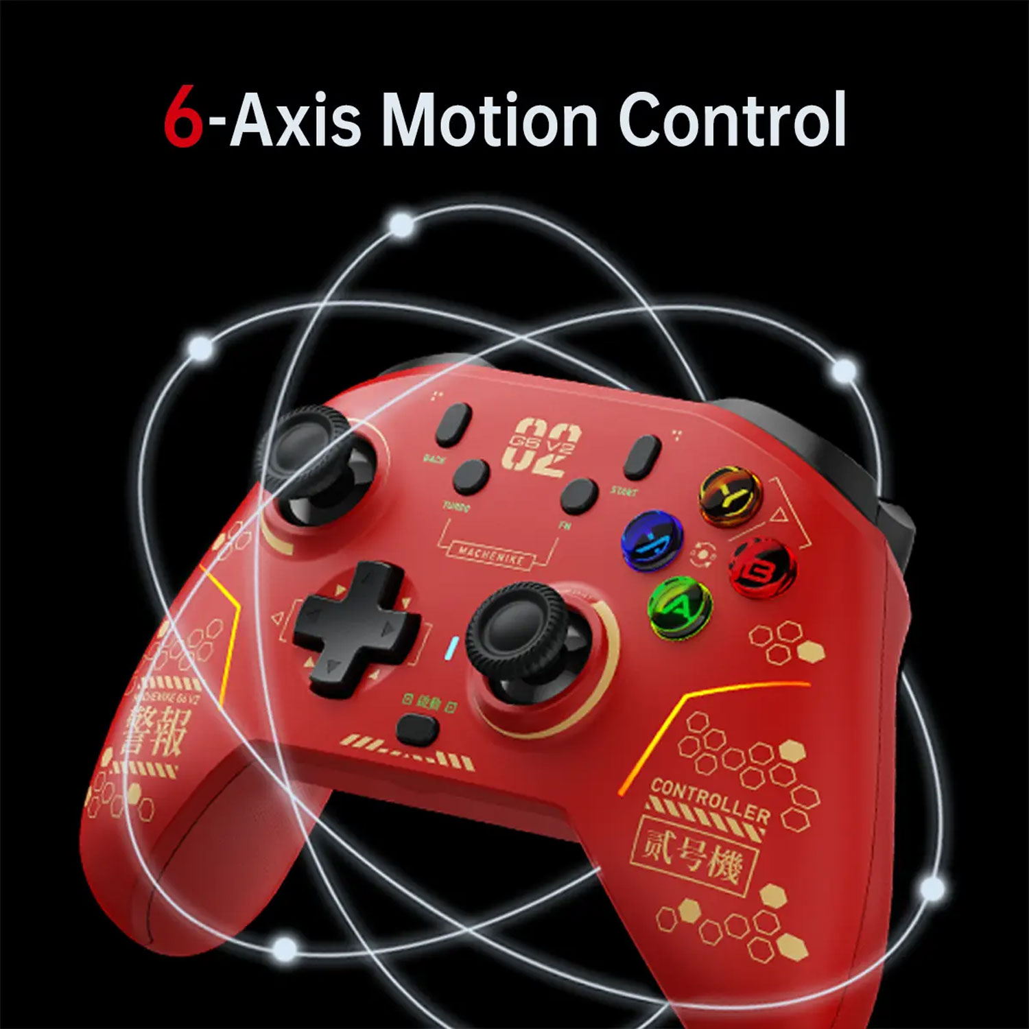 GAMEPAD MACHENIKE G6 V2 PREMIUM EDITION ROJO - 3