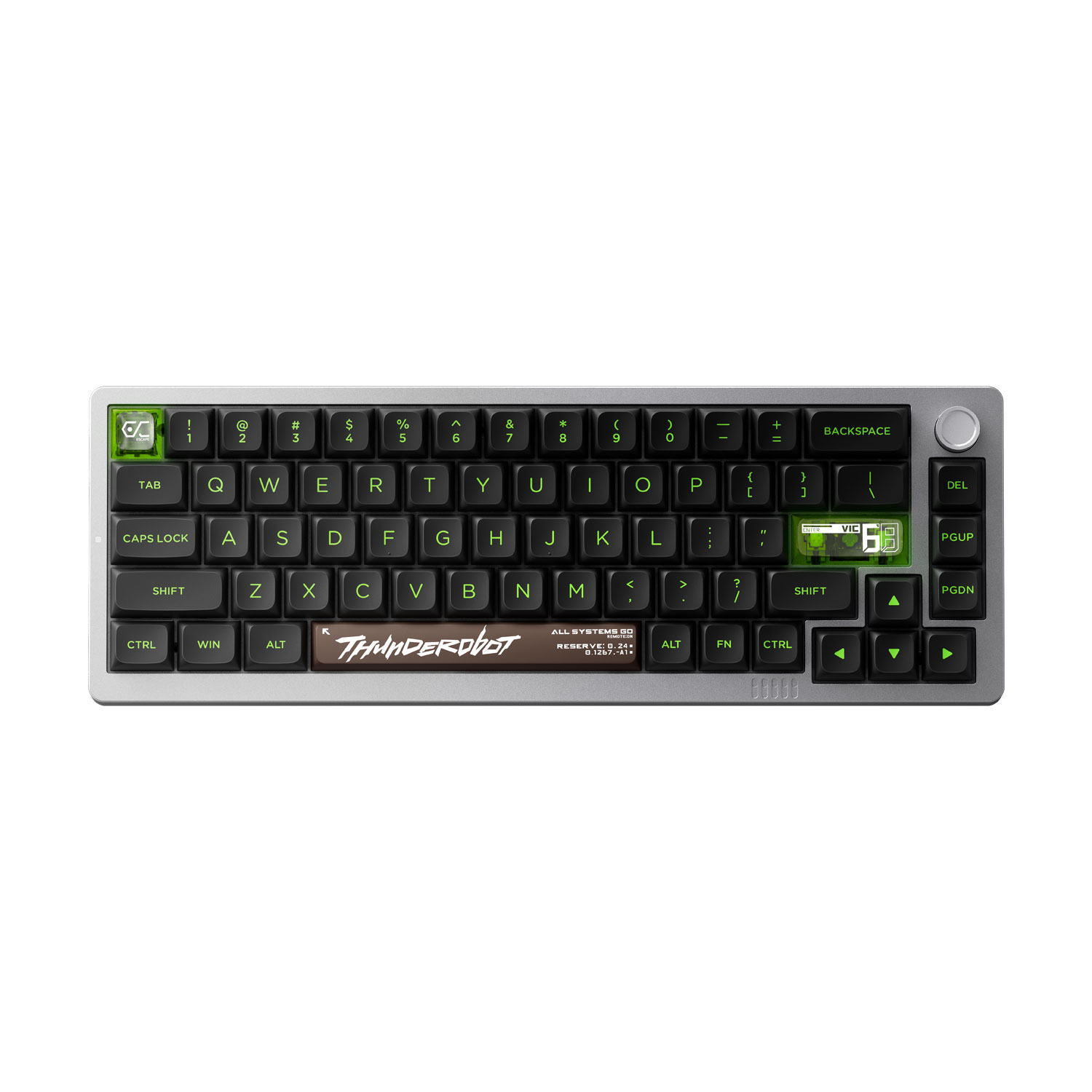 TECLADO GAMER THUNDEROBOT VIC68 SE CABLEADO POLAR MAGNETIC SWITCH PRO+ SILVER - 1