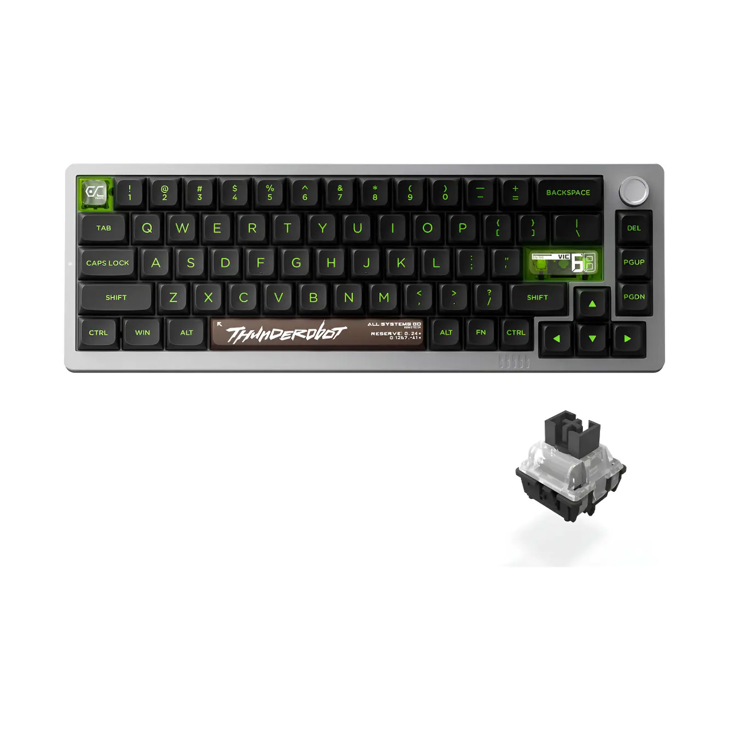 TECLADO GAMER THUNDEROBOT VIC68 SE CABLEADO POLAR MAGNETIC SWITCH PRO+ SILVER - 3
