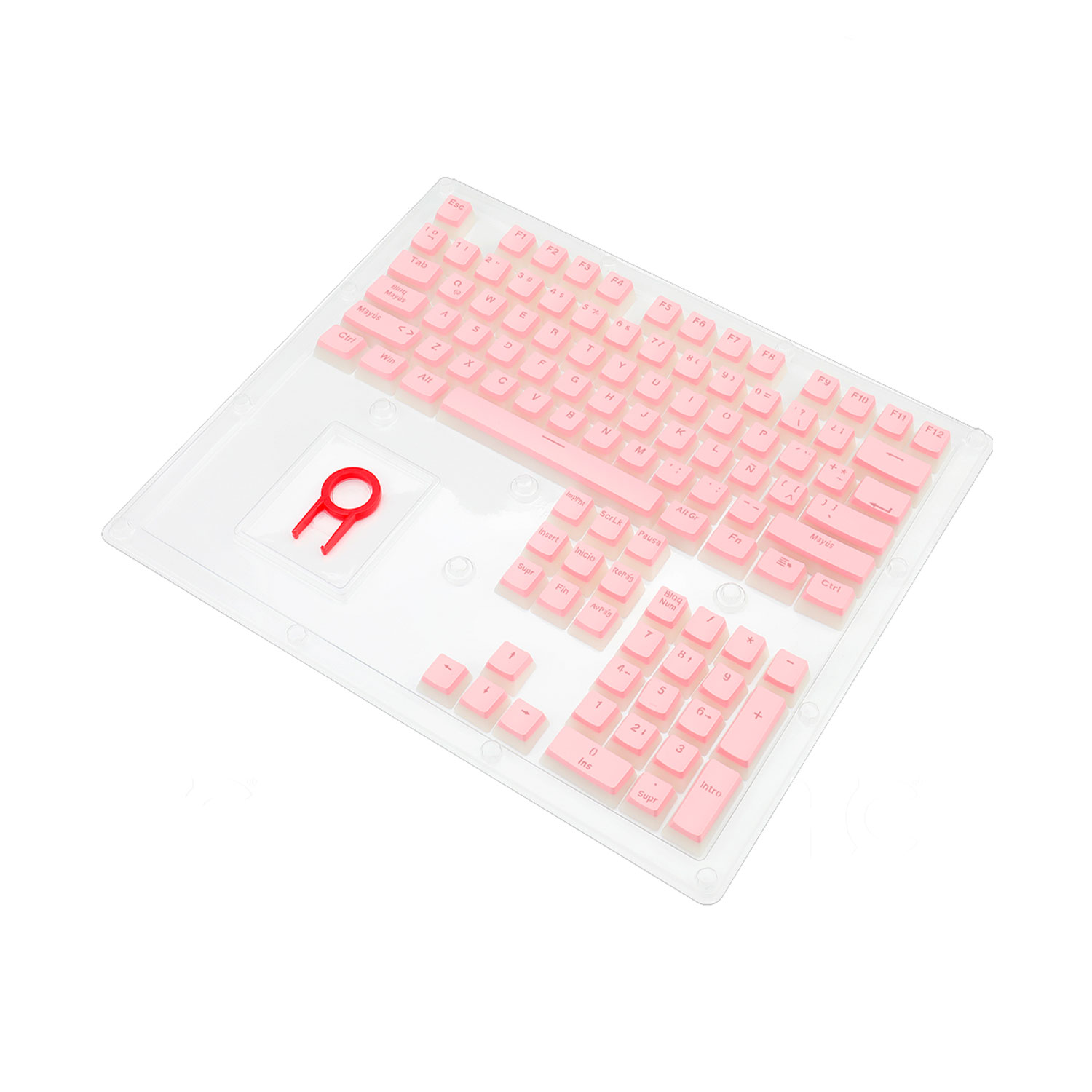 KEYCAPS REDRAGON SCARAB ESPAÑOL 130 TECLAS ROSA - 1