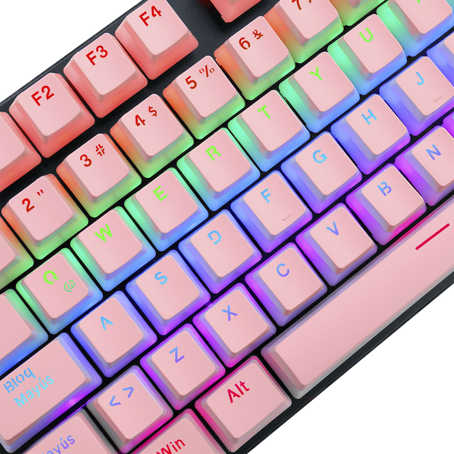 KEYCAPS REDRAGON SCARAB ESPAÑOL 130 TECLAS ROSA - 5
