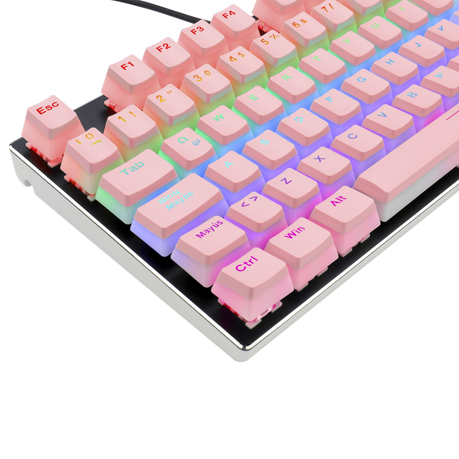 KEYCAPS REDRAGON SCARAB ESPAÑOL 130 TECLAS ROSA - 6