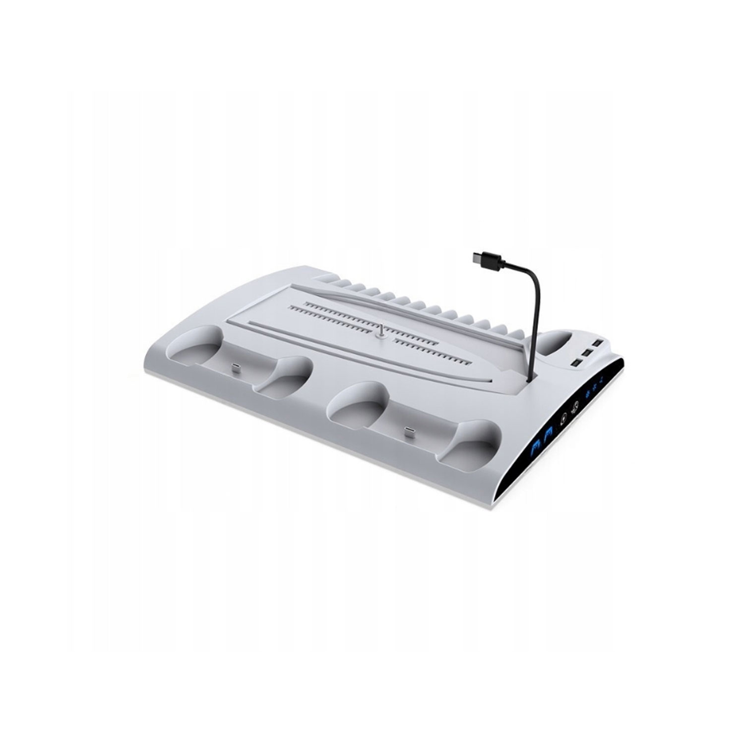BASE MULTIFUNCIONAL DOBE CON REFRIGERACIÓN Y CARGA PARA PS5 SLIM Y PS5 PRO TP5-3570D-WHITE - 1