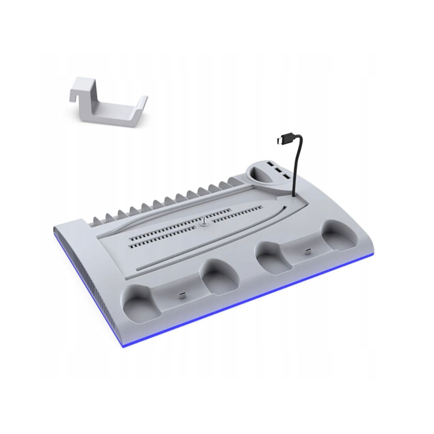BASE MULTIFUNCIONAL DOBE CON REFRIGERACIÓN Y CARGA PARA PS5 SLIM Y PS5 PRO TP5-3570D-WHITE - 3