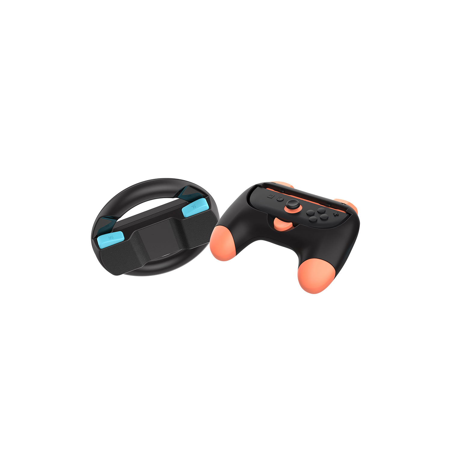 KIT GRIP Y VOLANTE DOBE PARA JOY-CON NINTENDO SWITCH 2 TNS-5110 - 1