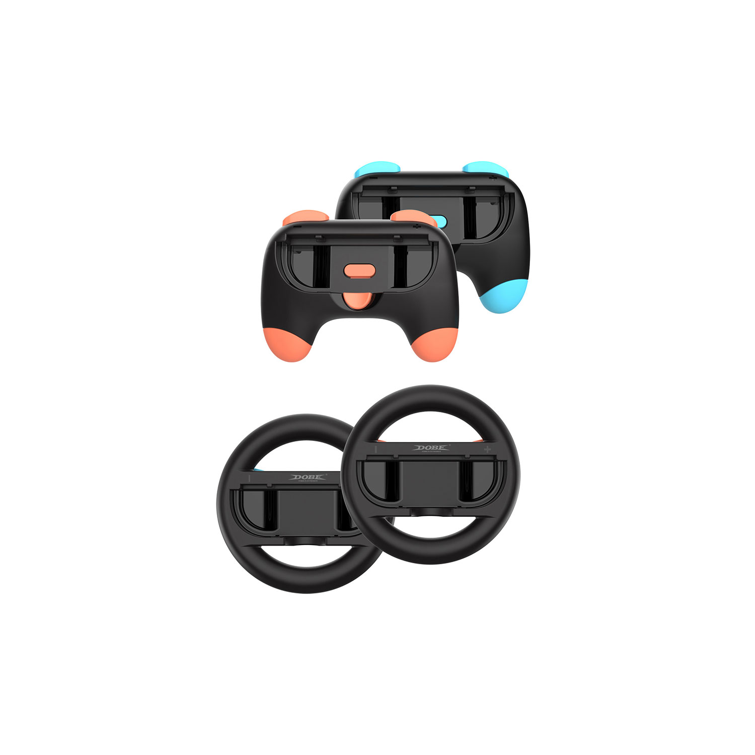 KIT GRIP Y VOLANTE DOBE PARA JOY-CON NINTENDO SWITCH 2 TNS-5110 - 6
