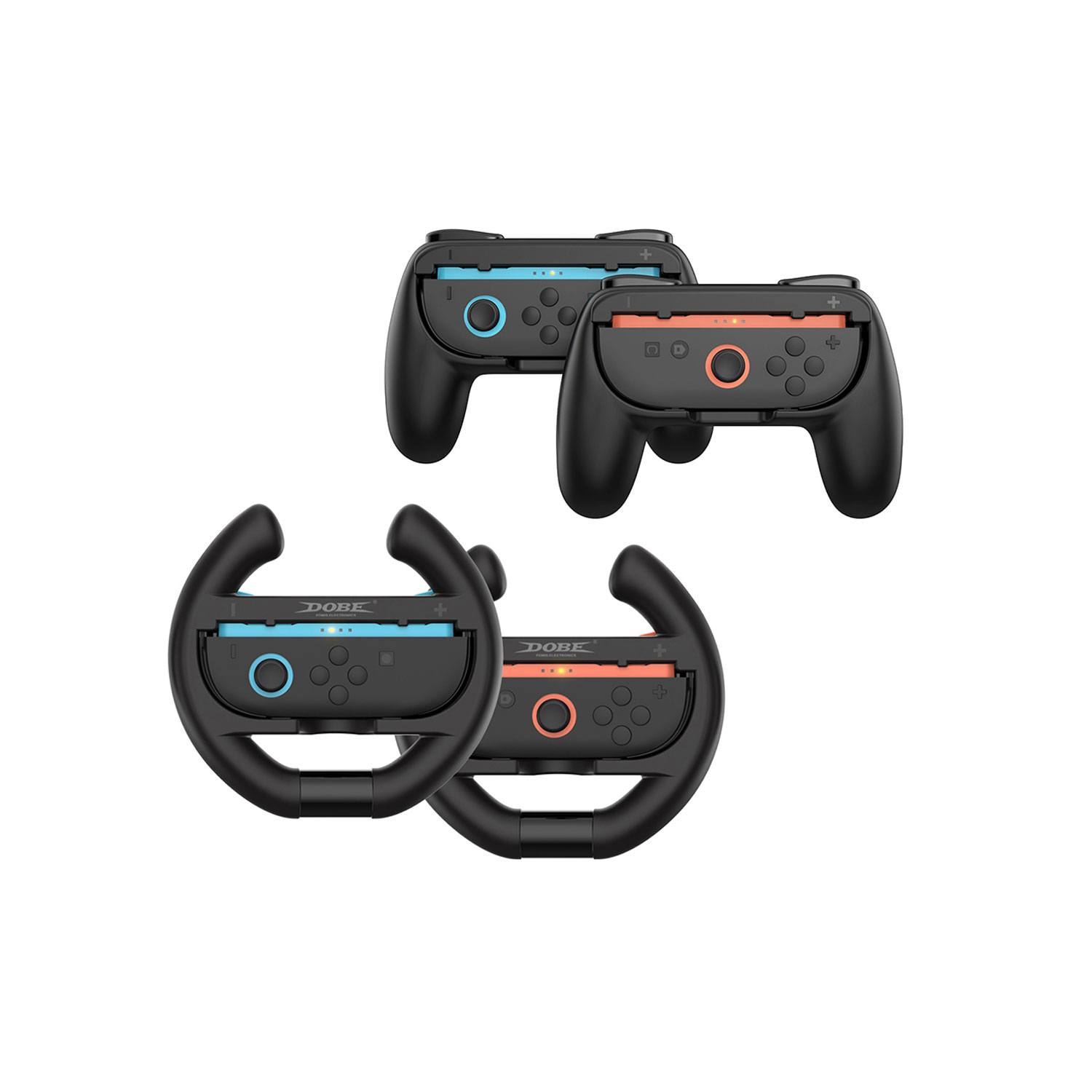 KIT GRIP Y VOLANTE DOBE PARA JOY-CON NINTENDO SWITCH 2 TNS-5109 - 2