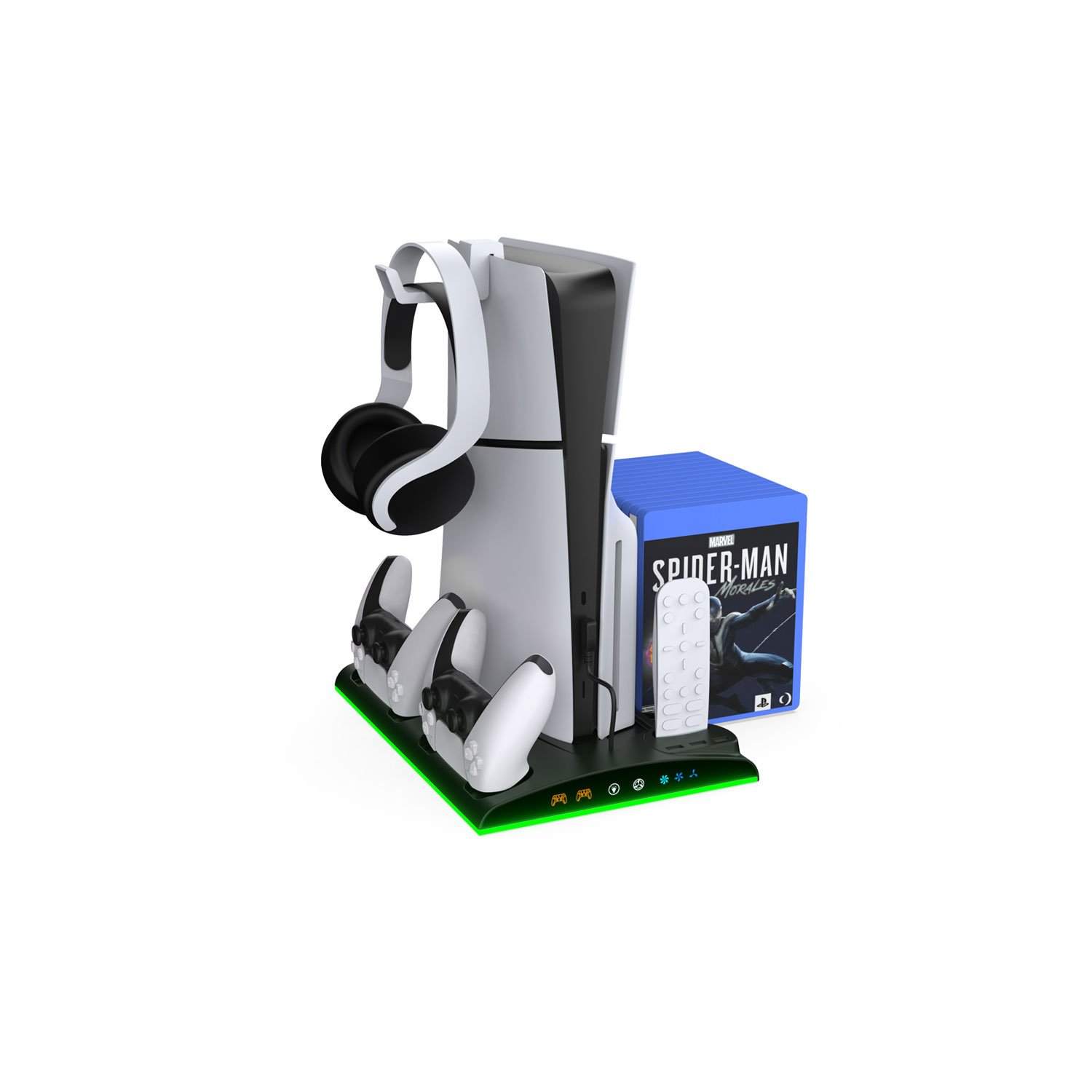 BASE MULTIFUNCIONAL DOBE CON REFRIGERACIÓN Y CARGA PARA PS5 SLIM Y PS5 PRO TP5-3570D-BLACK - 4