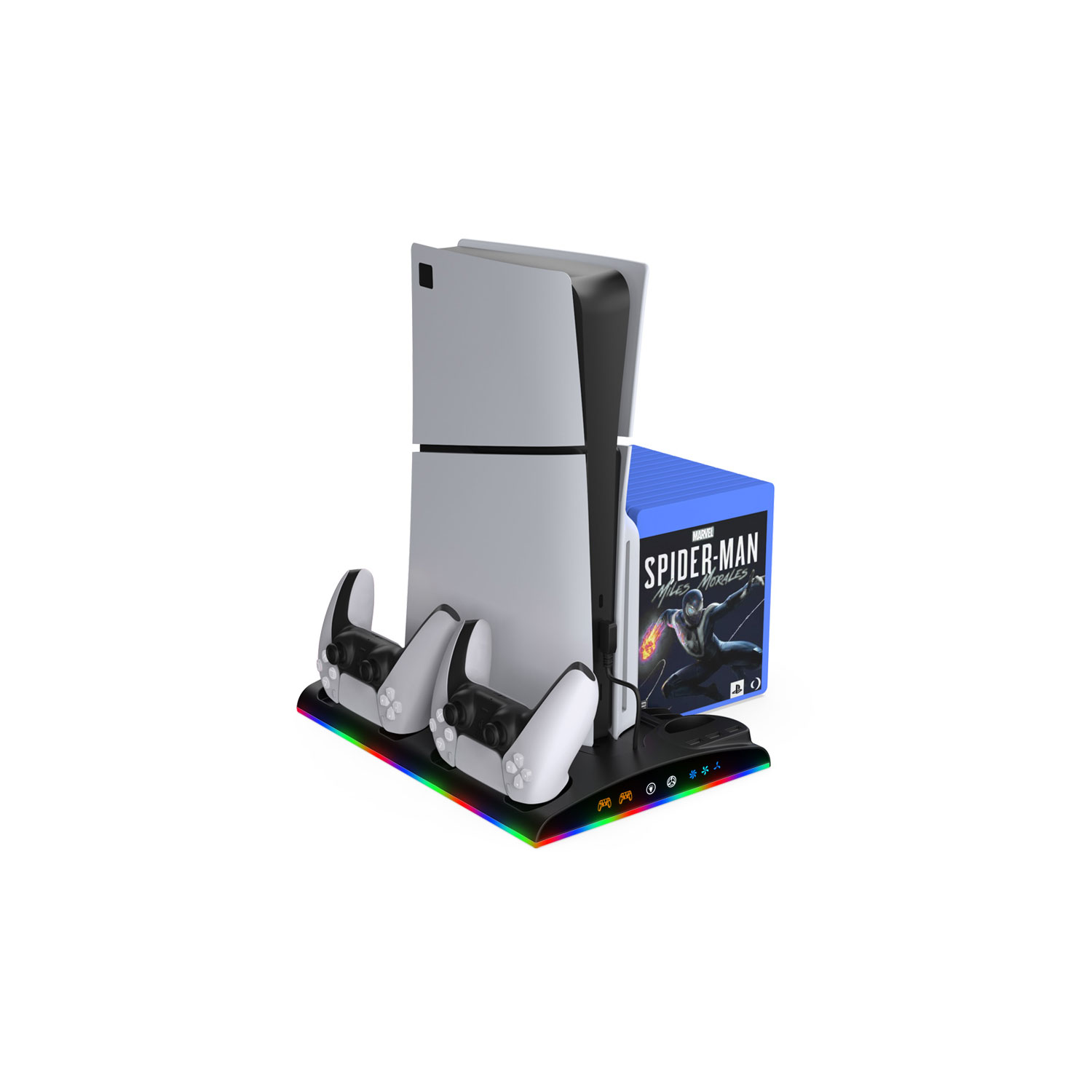 BASE MULTIFUNCIONAL DOBE CON REFRIGERACIÓN Y CARGA PARA PS5 SLIM Y PS5 PRO TP5-3570D-BLACK - 6