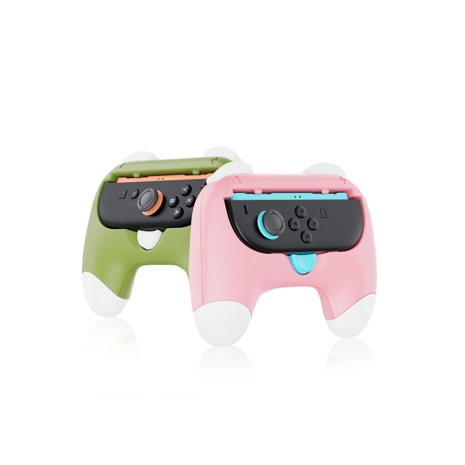 GRIP PARA JOY-CON DOBE NINTENDO SWITCH 2 TNS-3163S-PINK GREEN - 1