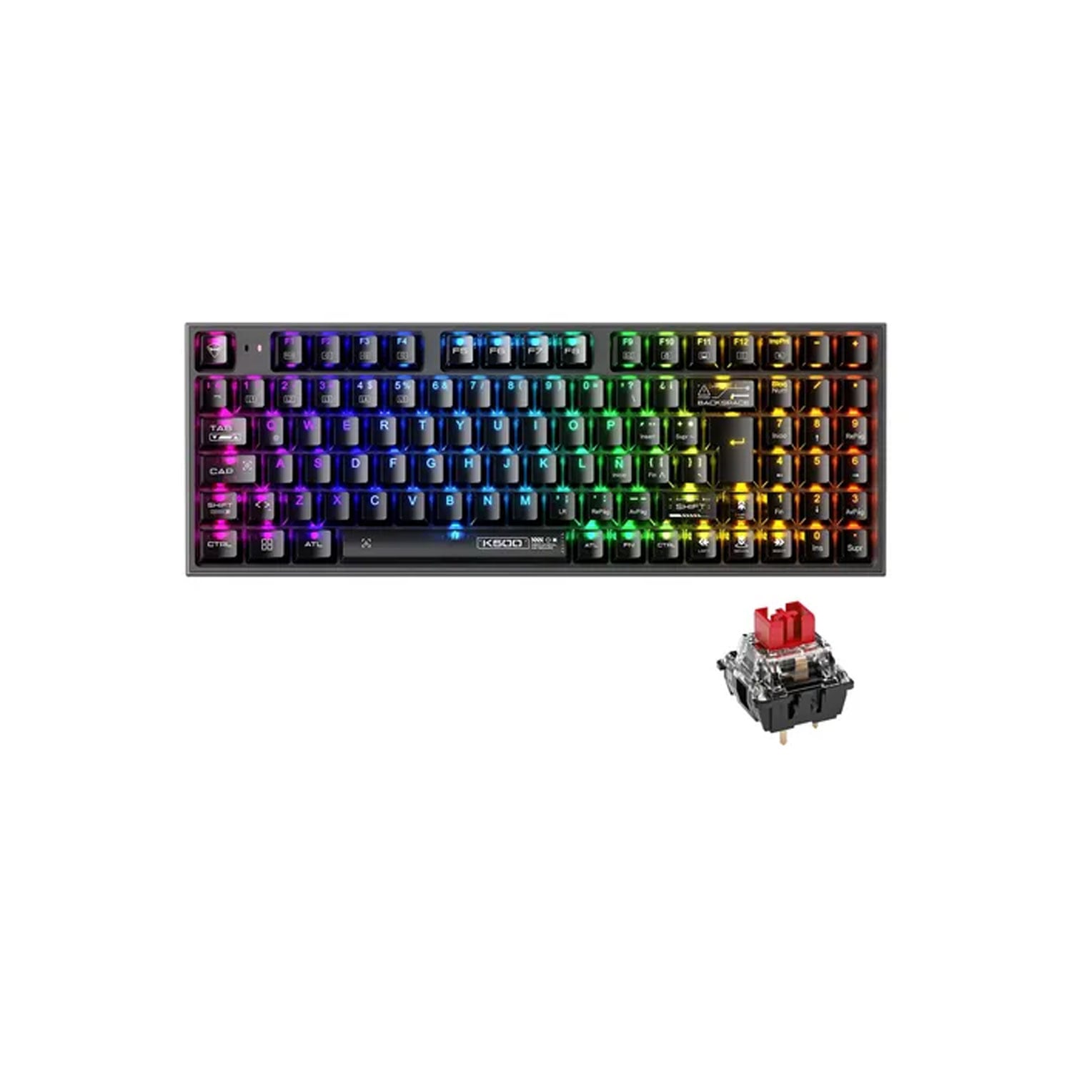 TECLADO GAMER MACHENIKE K500 B94 RGB CABLEADO ESPAÑOL NEGRO - 4
