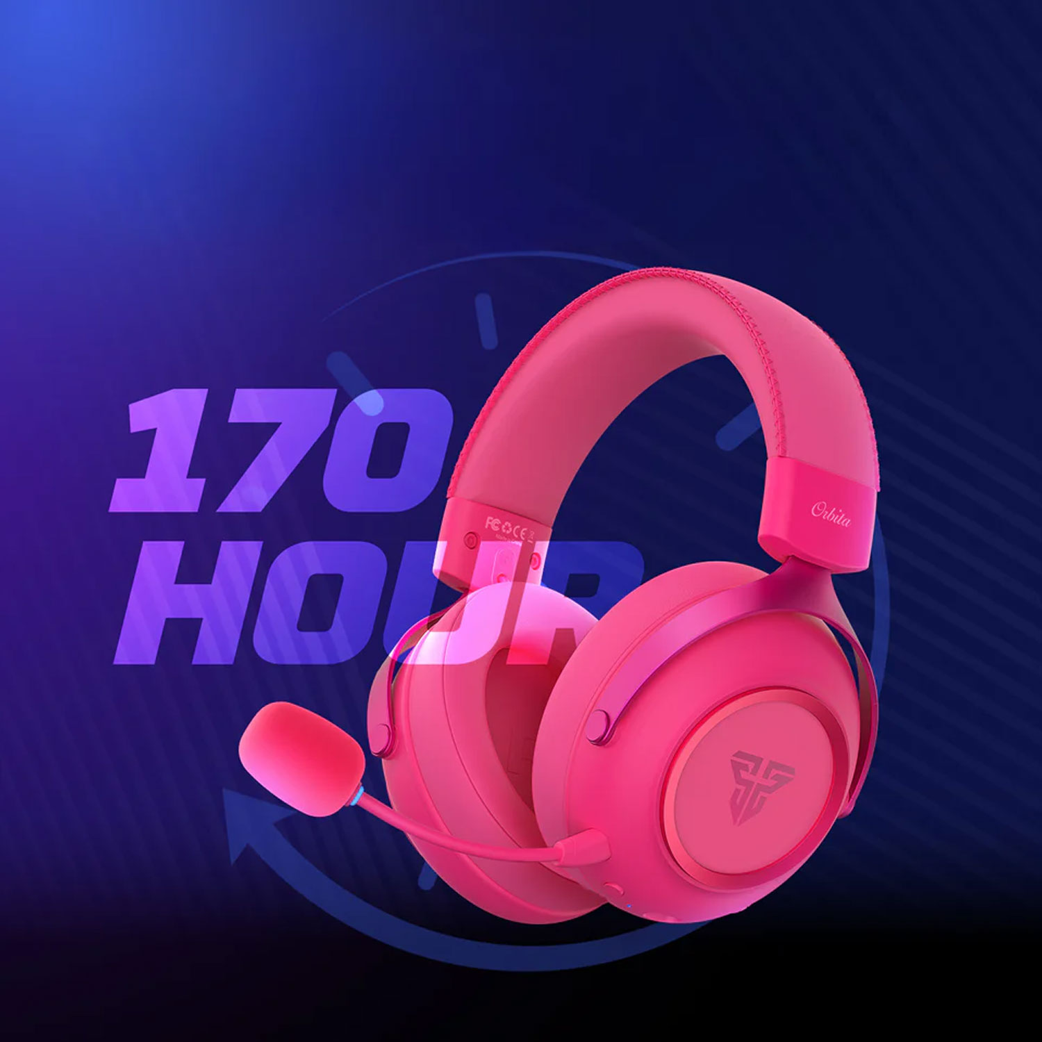 AUDÍFONOS GAMER FANTECH ORBITA WIRELESS ROSA WHG07 - 4