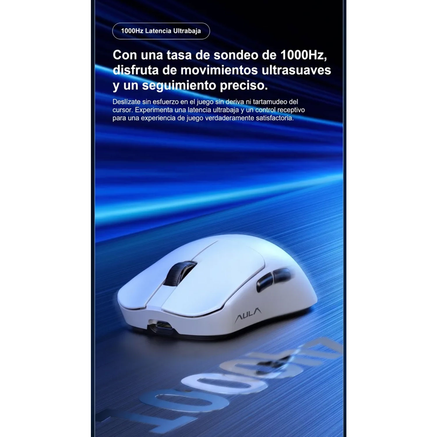MOUSE AULA SC380 PRO INALÁMBRICO 12K DPI TRI-MODO BLANCO - 4