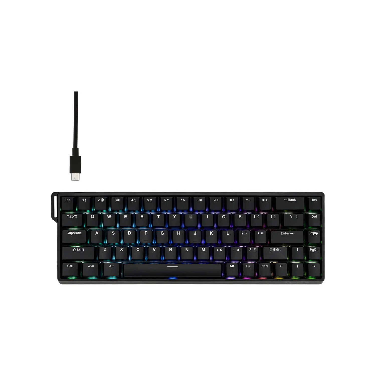 TECLADO GAMER AULA WIN68HE CABLEADO MAGNETIC SWITCH NEGRO/GREY WOOD - 2