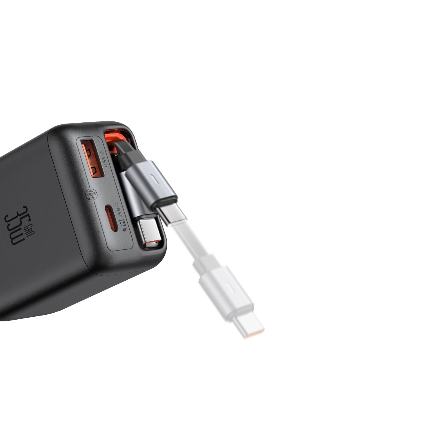 CARGADOR DE PARED MCDODO FREEGO CH-129 35W CON CABLE RETRÁCTIL 2 USB-C + USB-A NEGRO - 3