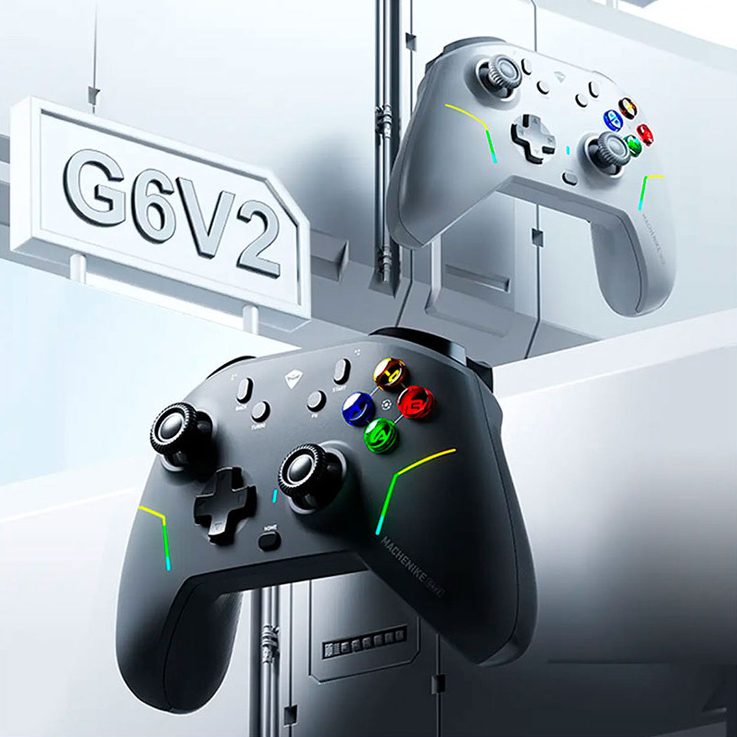 GAMEPAD GAMER MACHENIKE G6 V2 TRI-MODE BLANCO - 4