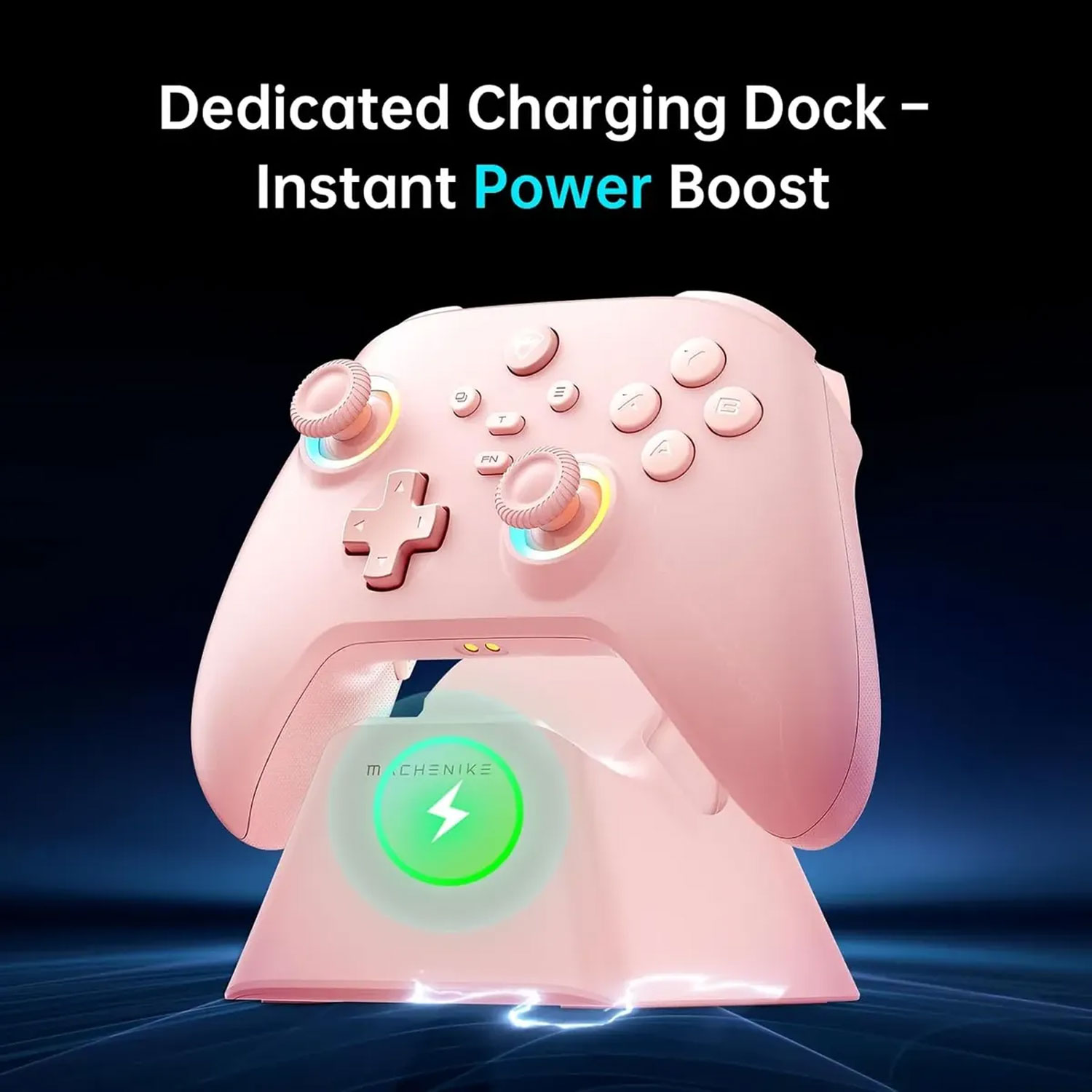 GAMEPAD GAMER MACHENIKE G3 V2 TRI-MODE ROSA - 3