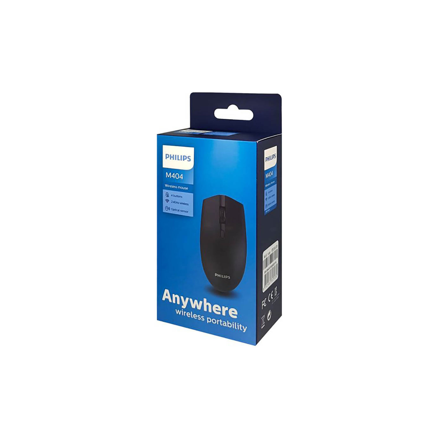 MOUSE PHILIPS WIRELESS 2.4 GHZ ANYWHERE M404 BLACK - 4
