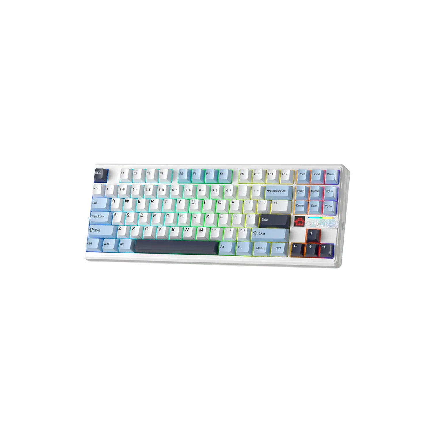 TECLADO GAMER AULA F87 PRO V2 INALÁMBRICO INGLÉS STAR VECTOR SWITCH WHITE/BLUE/DARK PURPLE - 3