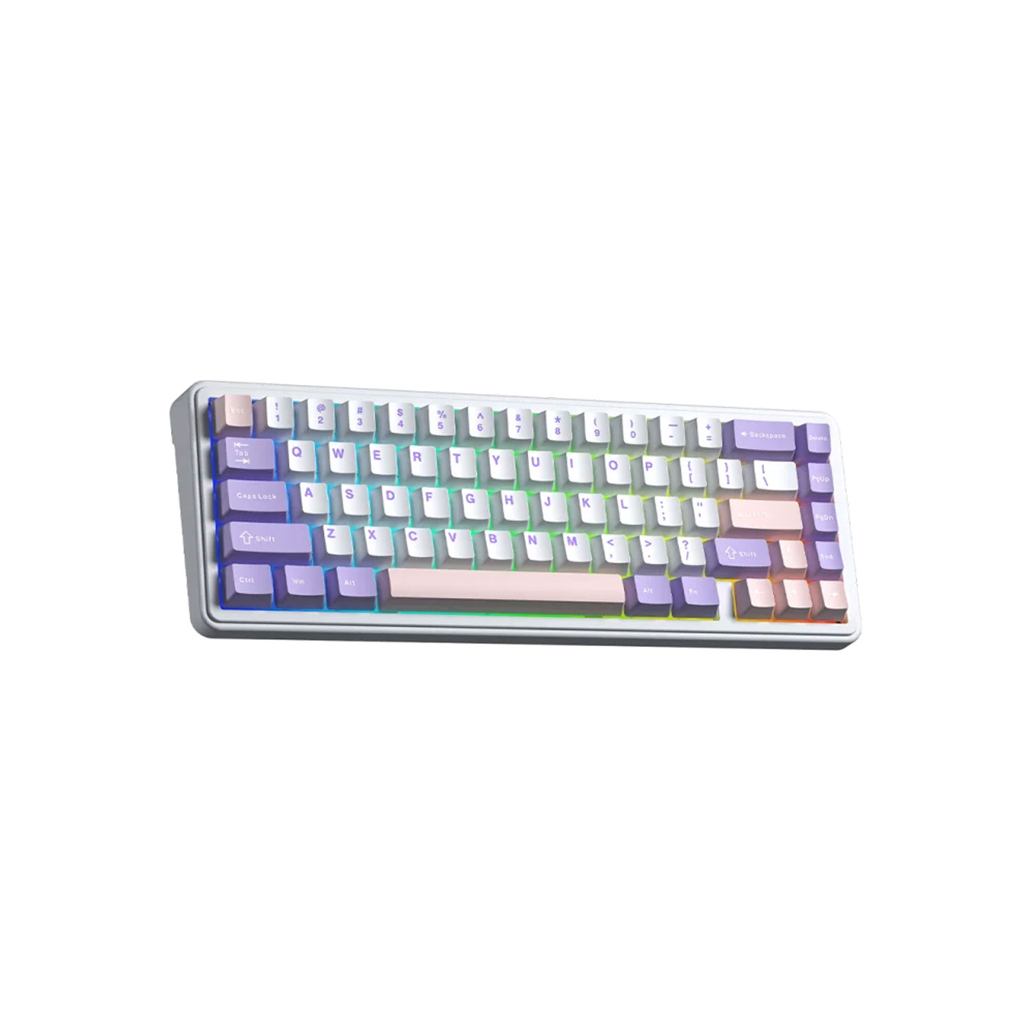 TECLADO GAMER AULA F65 INALÁMBRICO INGLÉS NIMBUS SWITCH V3 WHITE/PURPLE/PINK - 3