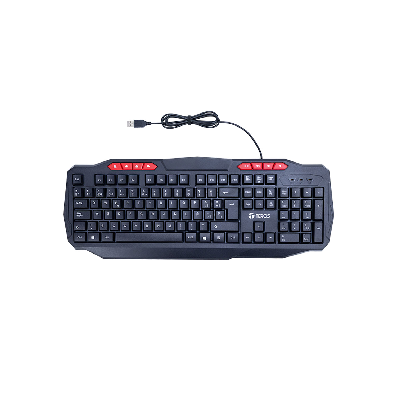 COMBO MULTIMEDIA TEROS 4 EN 1 TECLADO MOUSE MOUSEPAD AUDIFONOS TE-5014S - 2