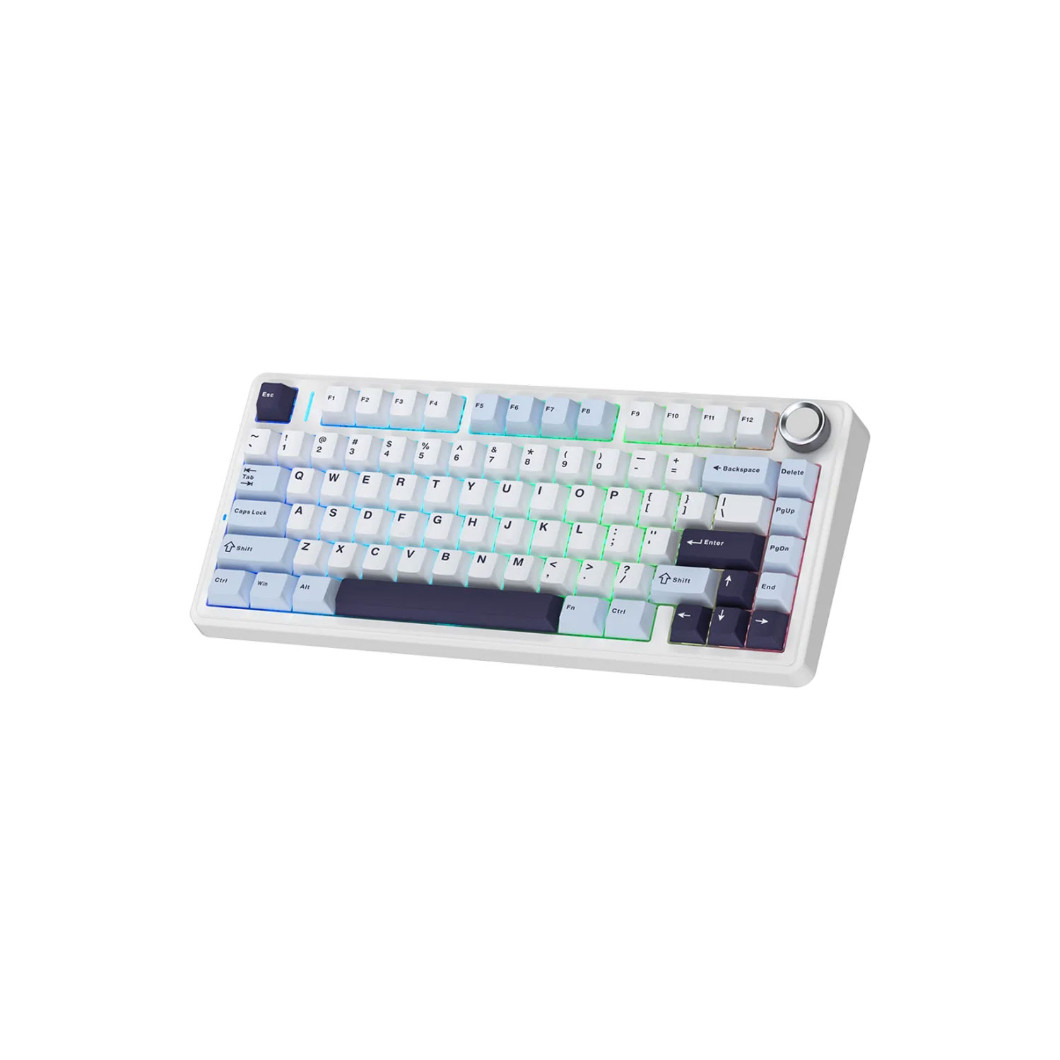 TECLADO GAMER AULA F75 MAX INALÁMBRICO ESPAÑOL REAPER SWITCH BLUE/WHITE/DARK PURPLE - 3