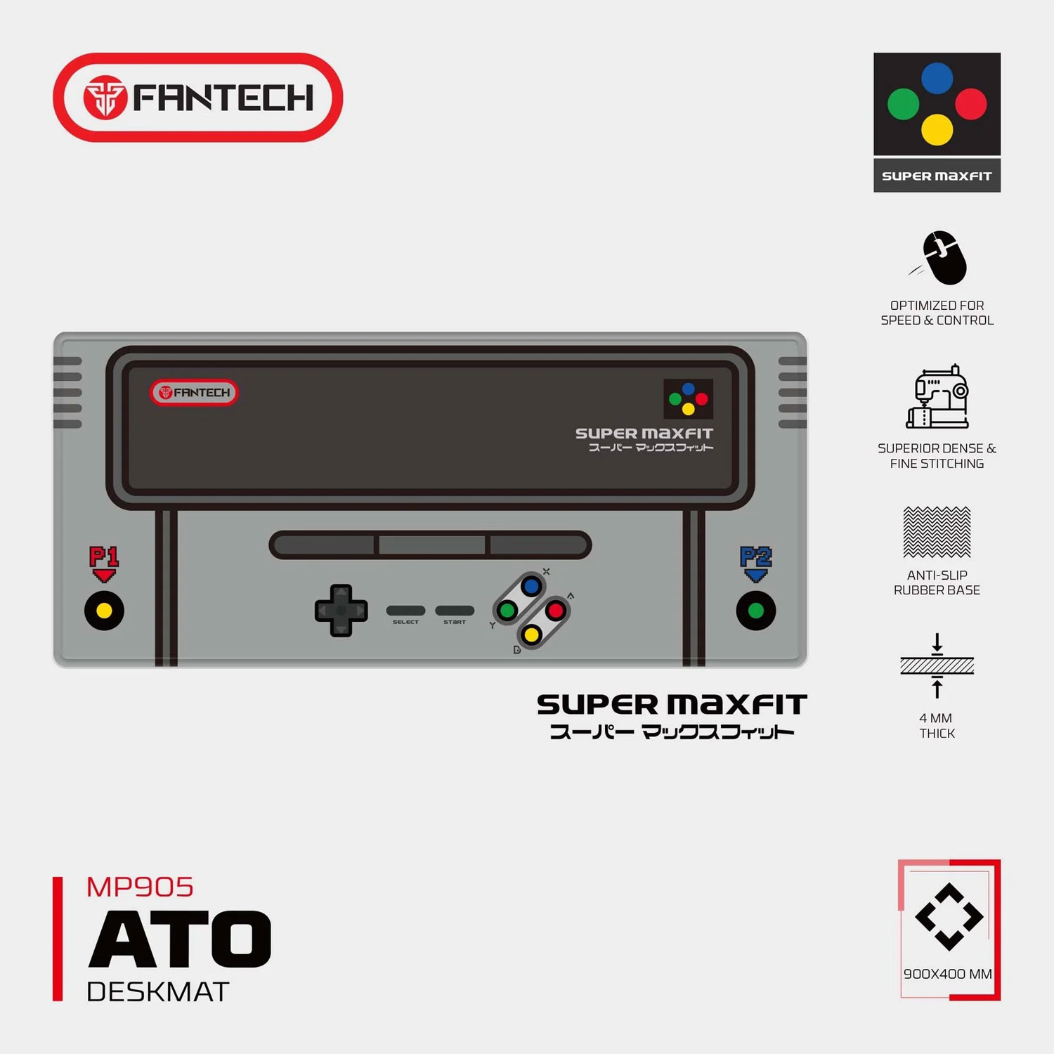 MOUSE PAD GAMER FANTECH ATO SUPER MAXFIT MP905 - 5