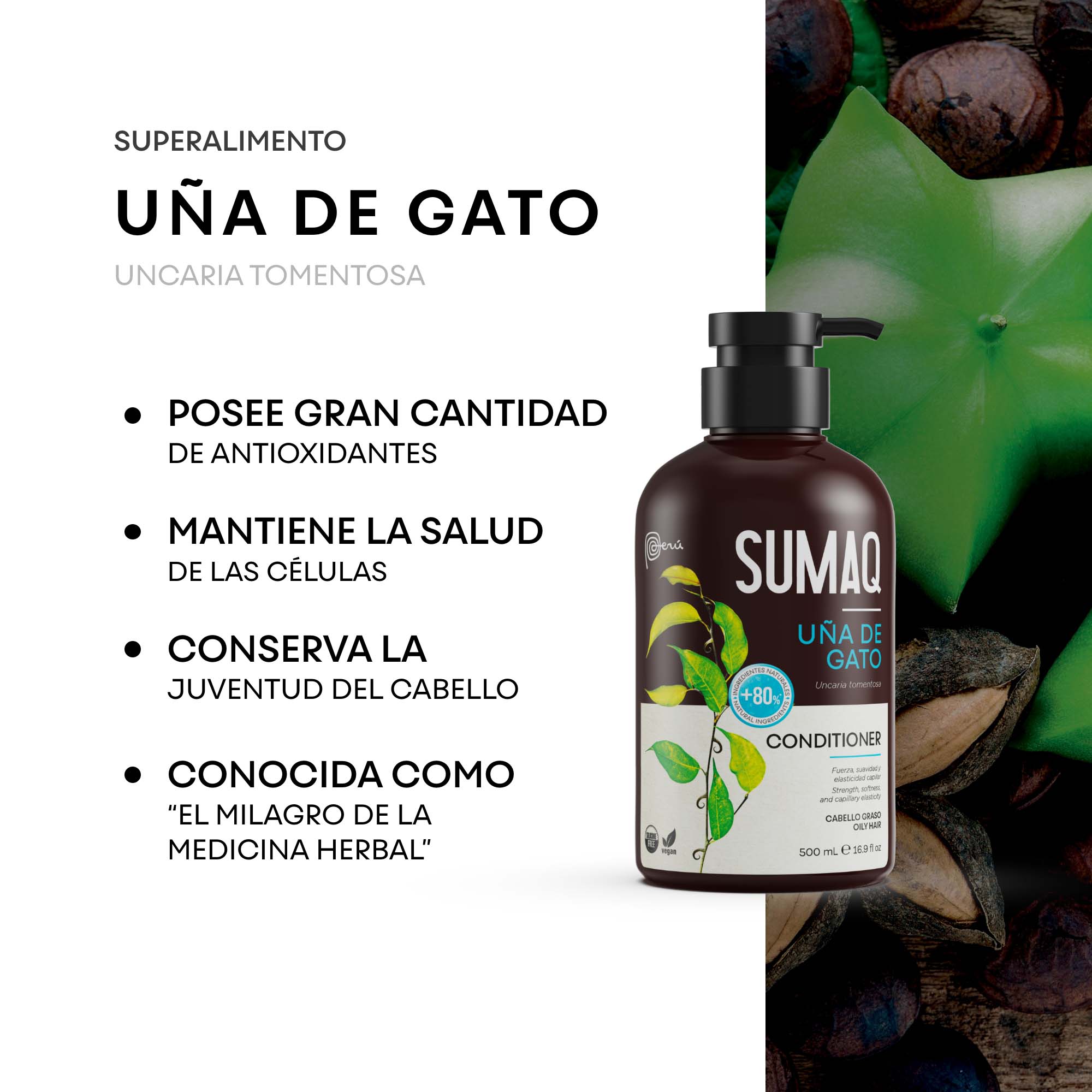 ACONDICIONADOR SUMAQ 500ML UÑA GATO - 2