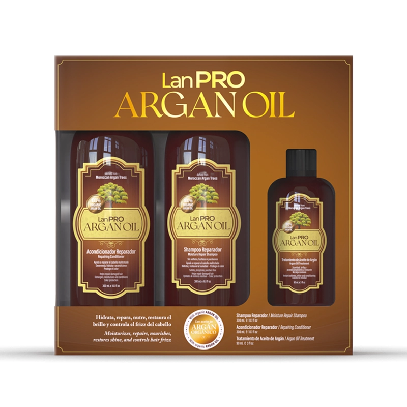PACK LANPRO ARGAN OIL – SHAMPOO + ACONDICIONADOR + ACEITE - 1