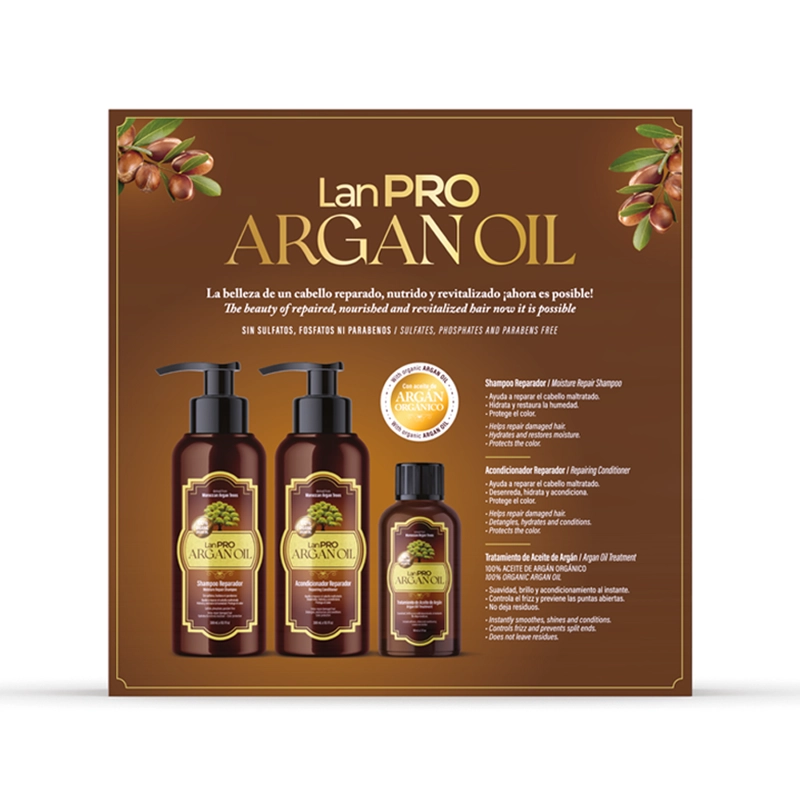 PACK LANPRO ARGAN OIL – SHAMPOO + ACONDICIONADOR + ACEITE - 2