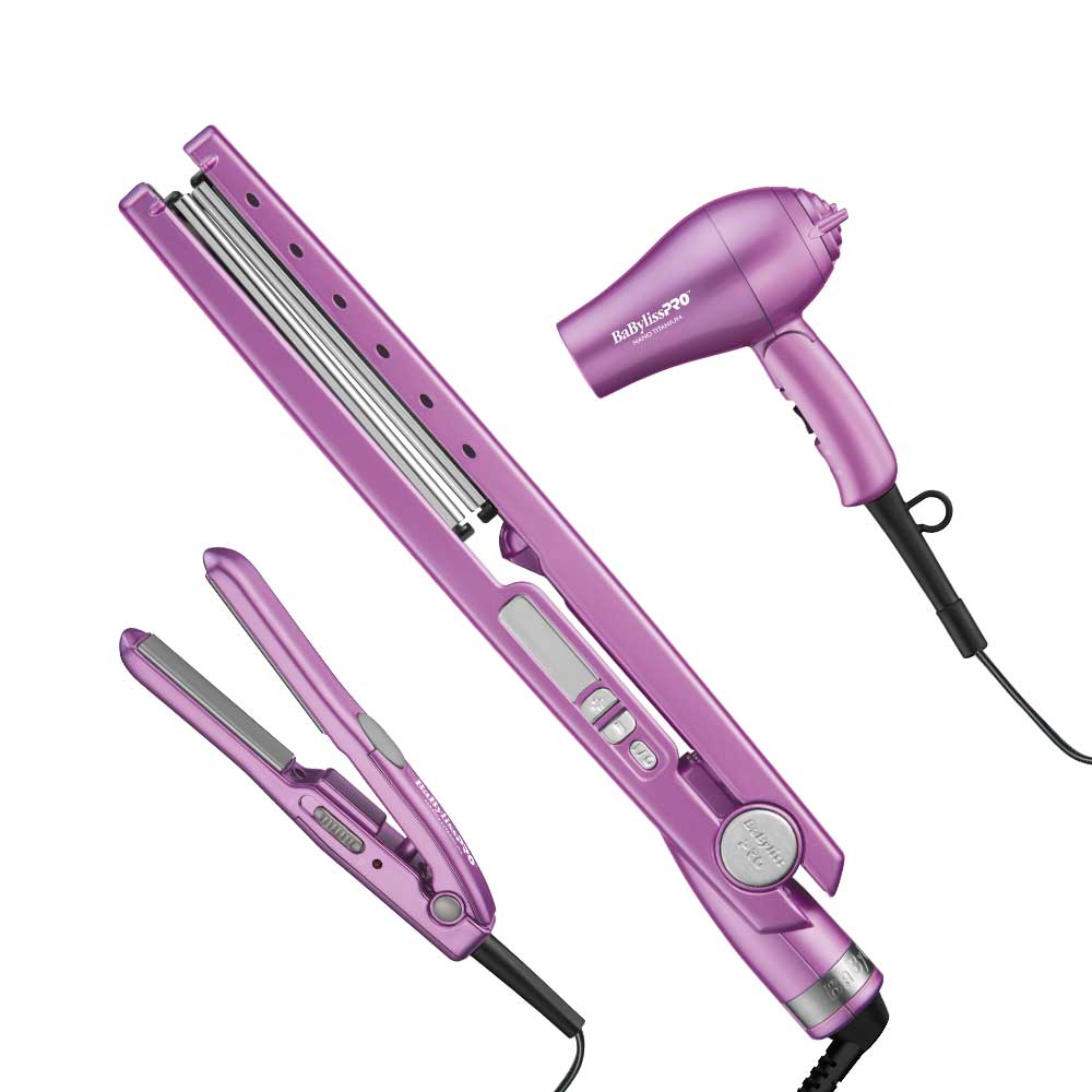 COMBO BABYLISSPRO PLANCHA IÓNICA + MINI PLANCHA + SECADOR DE VIAJE - 1