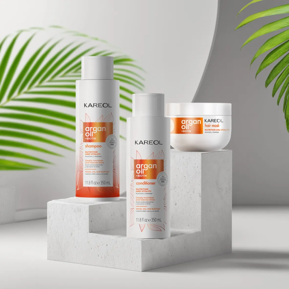SHAMPOO KAREOL ARGAN OIL + BIOTINA X 350 ML - 3