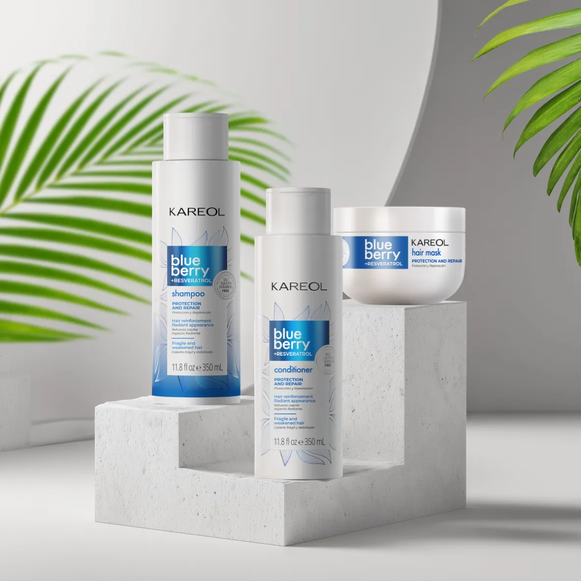 SHAMPOO KAREOL BLUEBERRY + RESVERATROL X 350 ML - 3