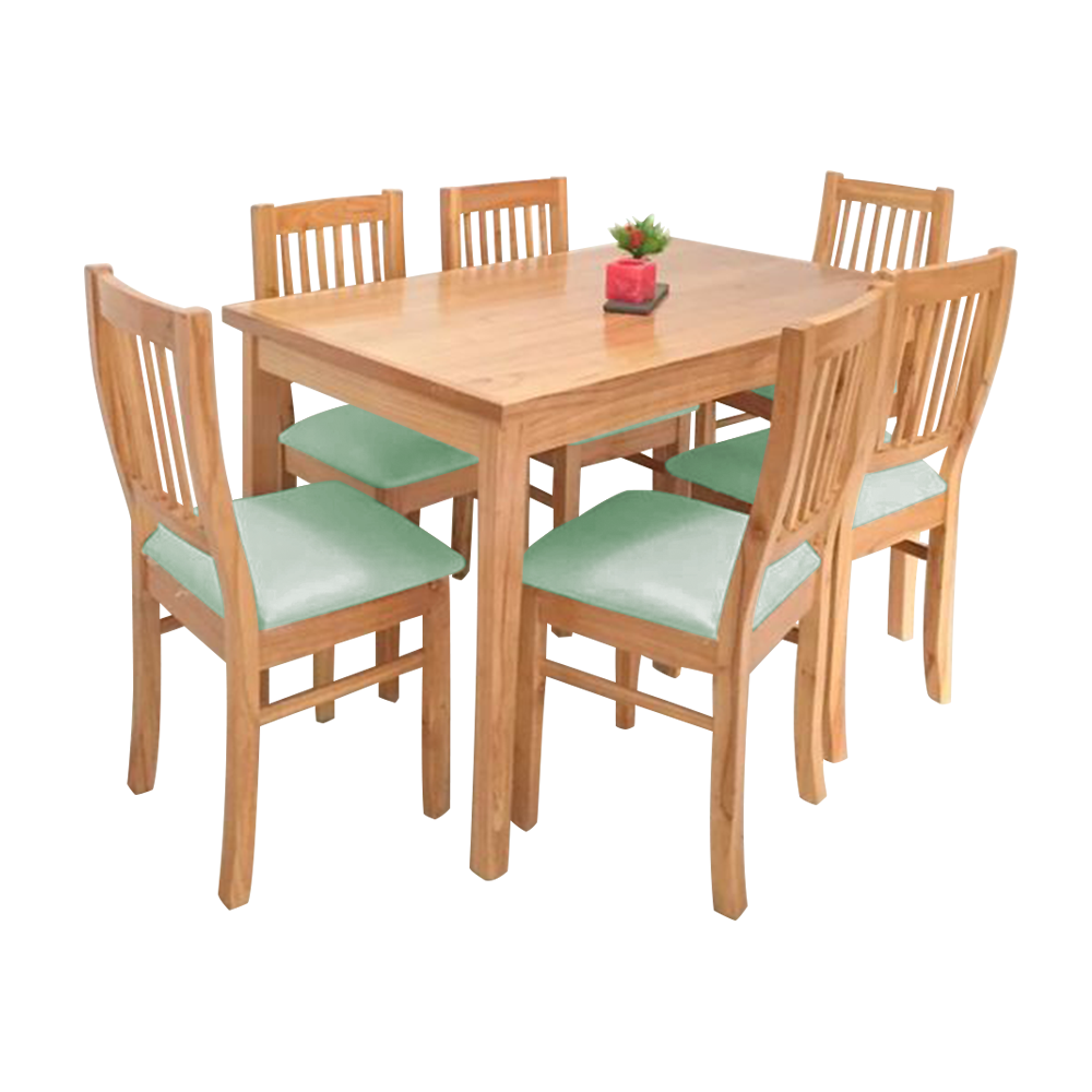 JUEGO COMEDOR HOME PREMIUM VILMA 6 SILLAS TURQUESA - 1