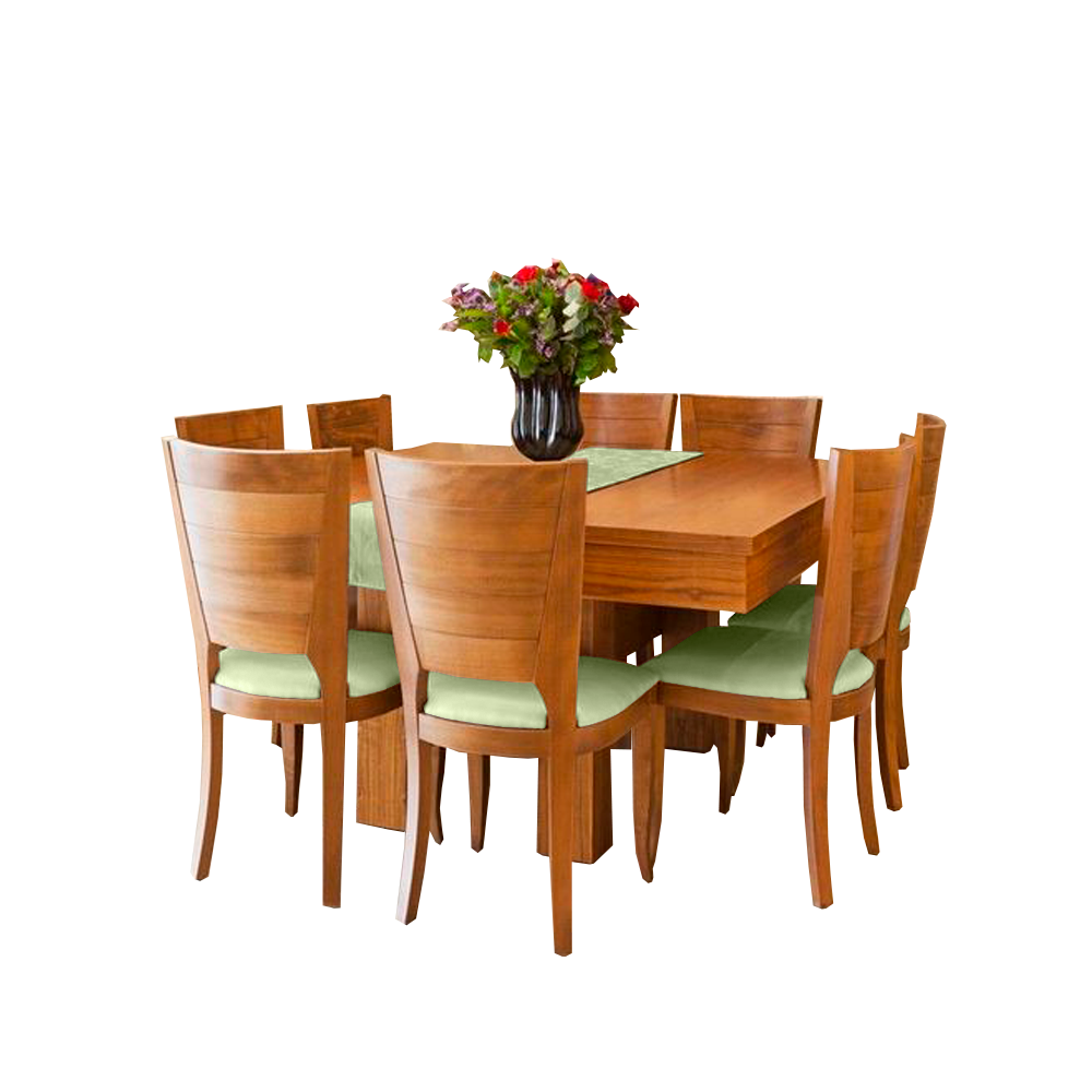 JUEGO COMEDOR HOME PREMIUM 8 SILLAS VERDE RINCESA - 1