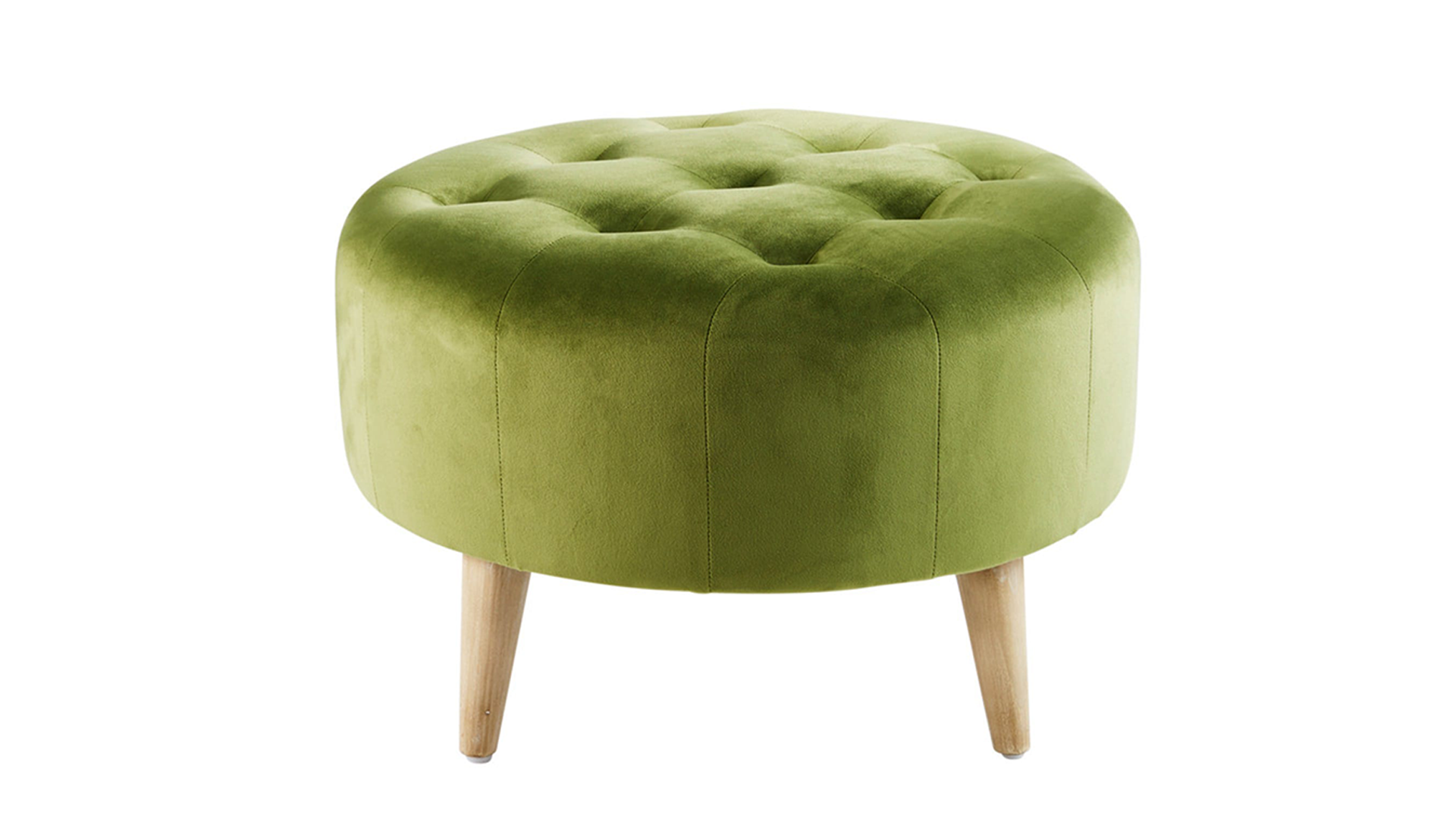 PUFF HOME PREMIUM LILY VERDE CAPITONEADO - 1