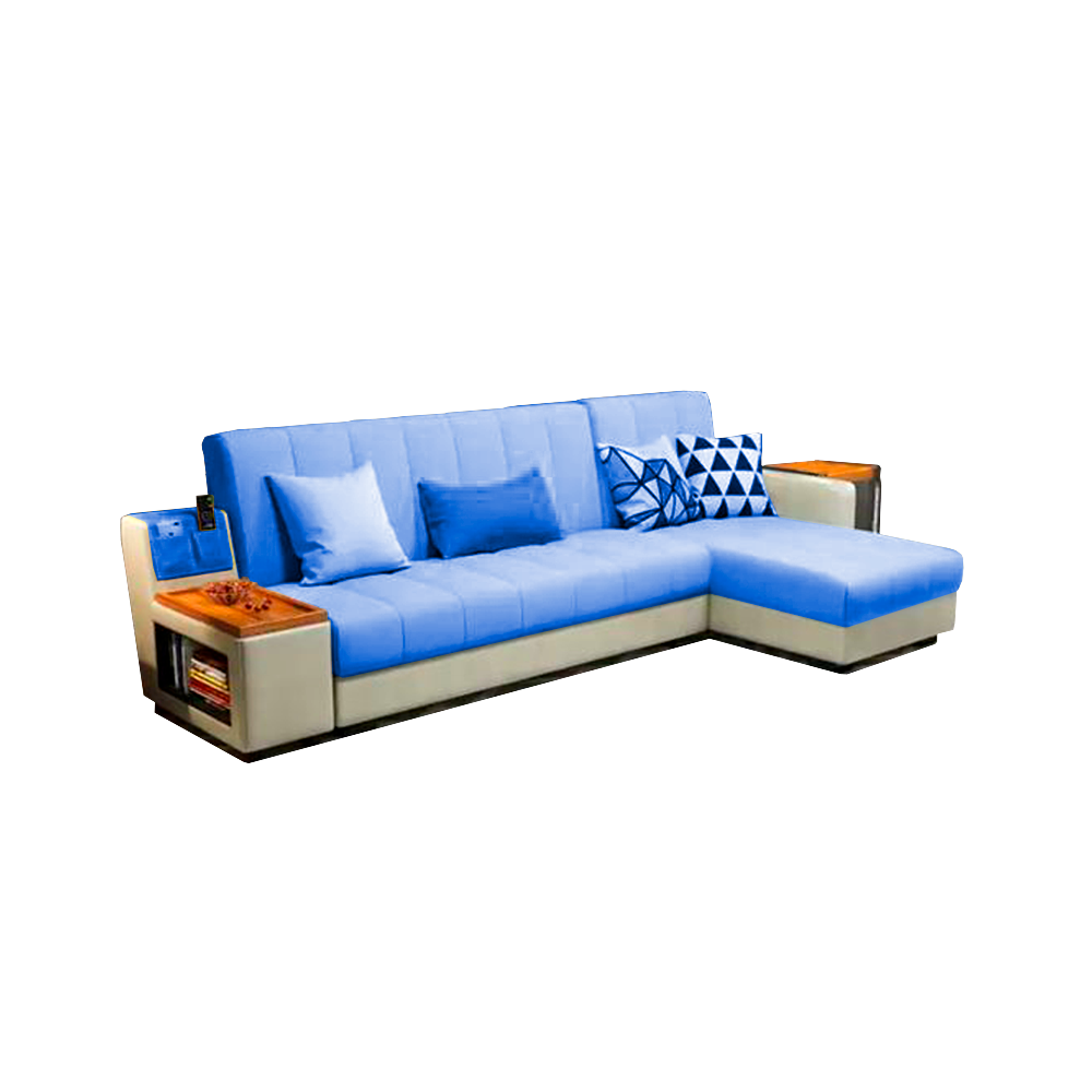 SECCIONAL HOME PREMIUM EYLA AZUL CLARO DERECHO - 1