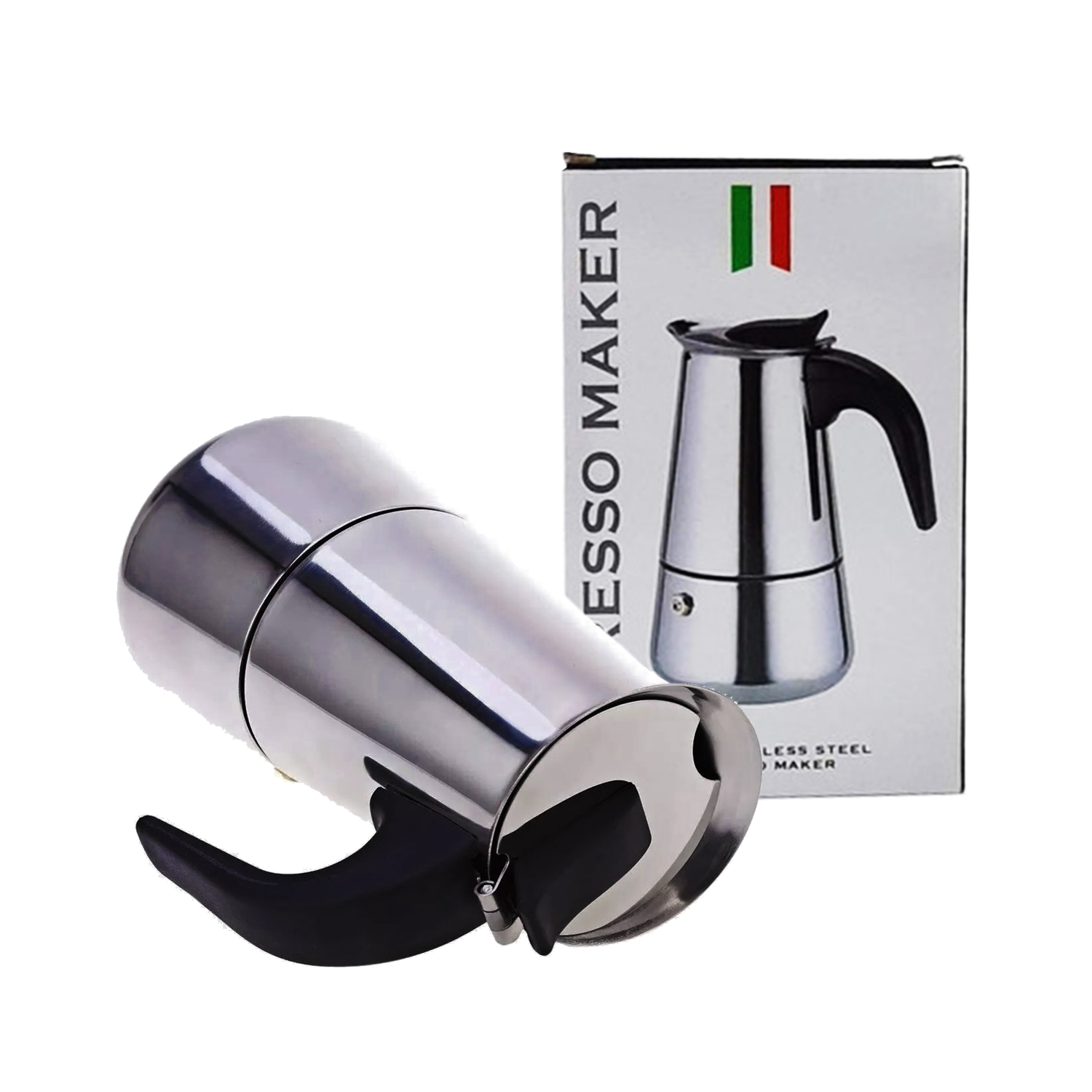 Cafetière Italienne Pezzetti Xpress 6 Tasses - Aluminium Laqué Rouge - Classique Et Facile à Nettoyer